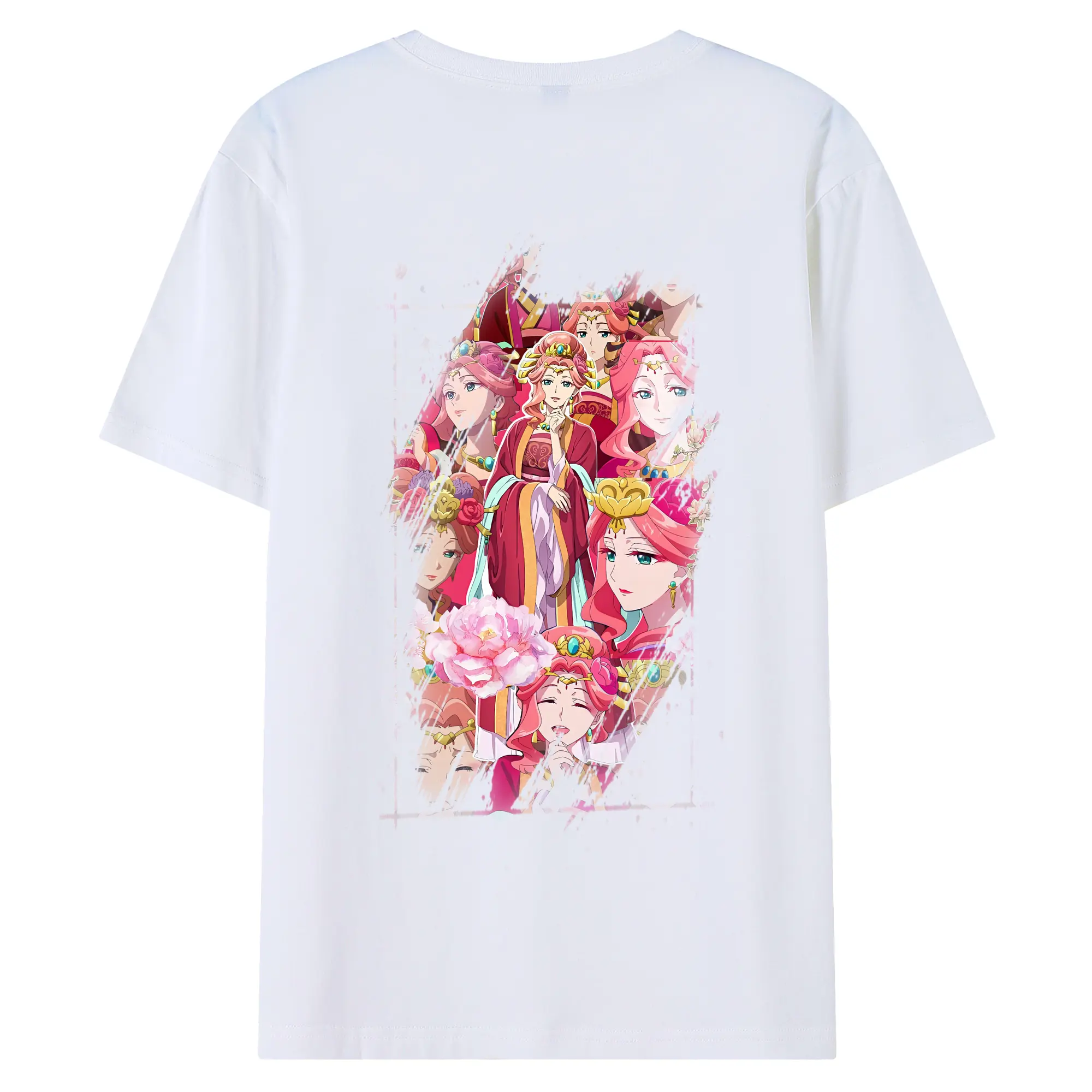 薬屋のひとりごと グッズ,玉葉妃 - 綿100％ 半袖Tシャツ ・ バックプリント ・ 快適 通気性 ・ 日常使い 散歩 スポーツ用