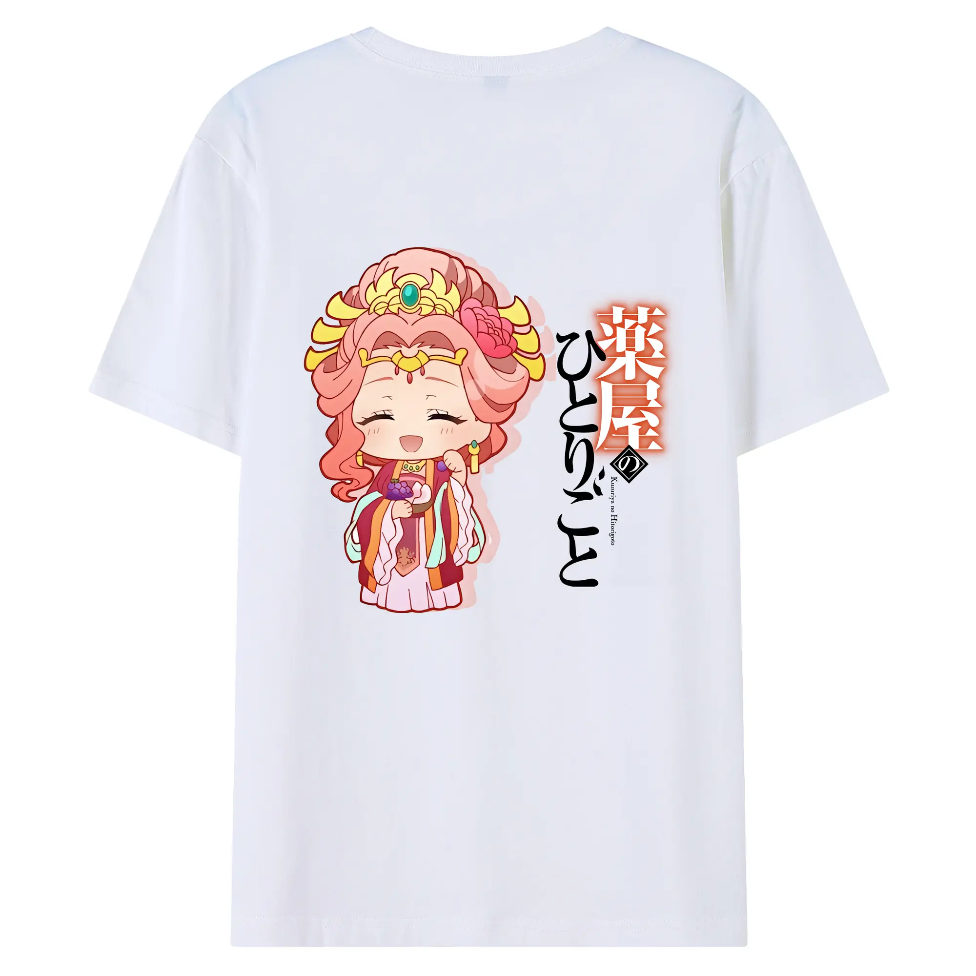 薬屋のひとりごと グッズ,玉葉妃 - 綿100％ 半袖Tシャツ ・ バックプリント ・ 快適 通気性 ・ 日常使い 散歩 スポーツ用