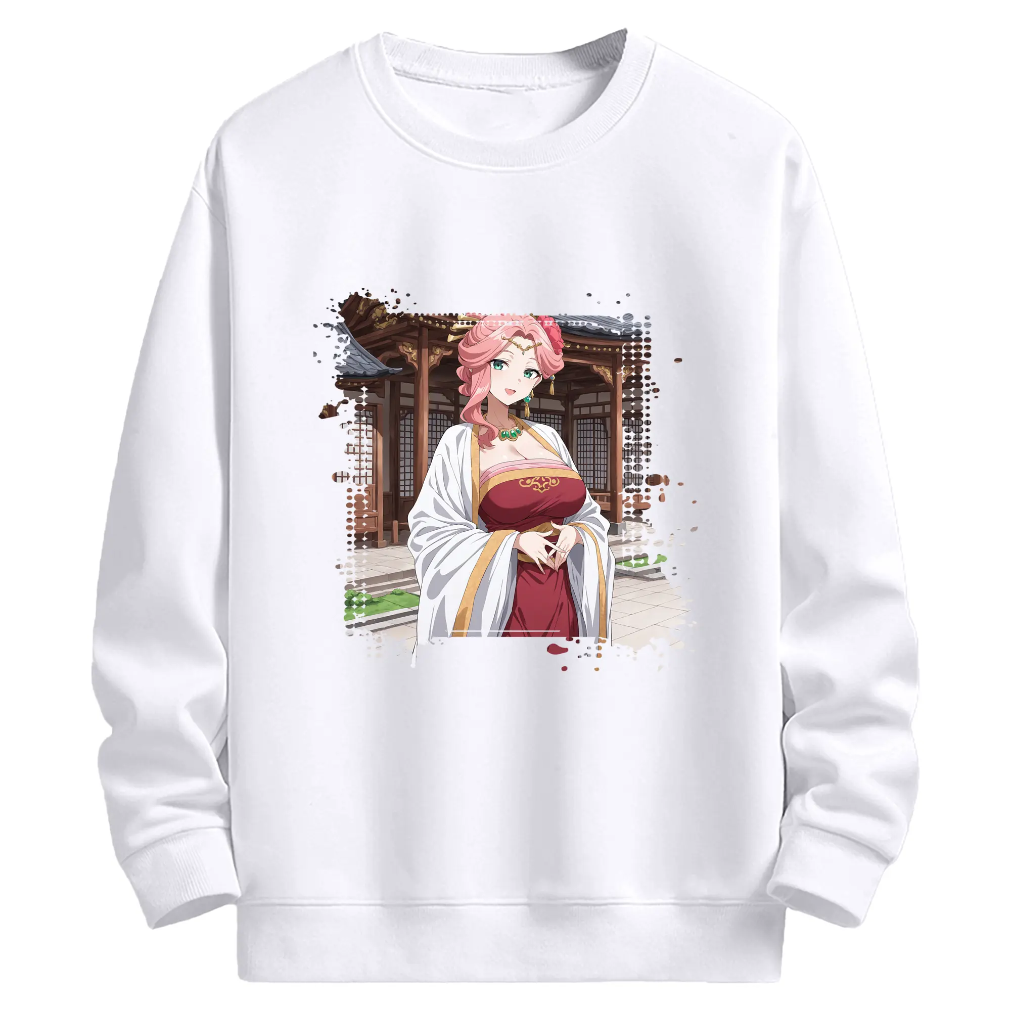 薬屋のひとりごと グッズ,玉葉妃 - 高品質 クルーネック スウェット ・ コットン59％ ポリエステル41％ ・ ユニセックス 長袖 トレーナー ・ カジュアル デイリー スポーツ 散歩用