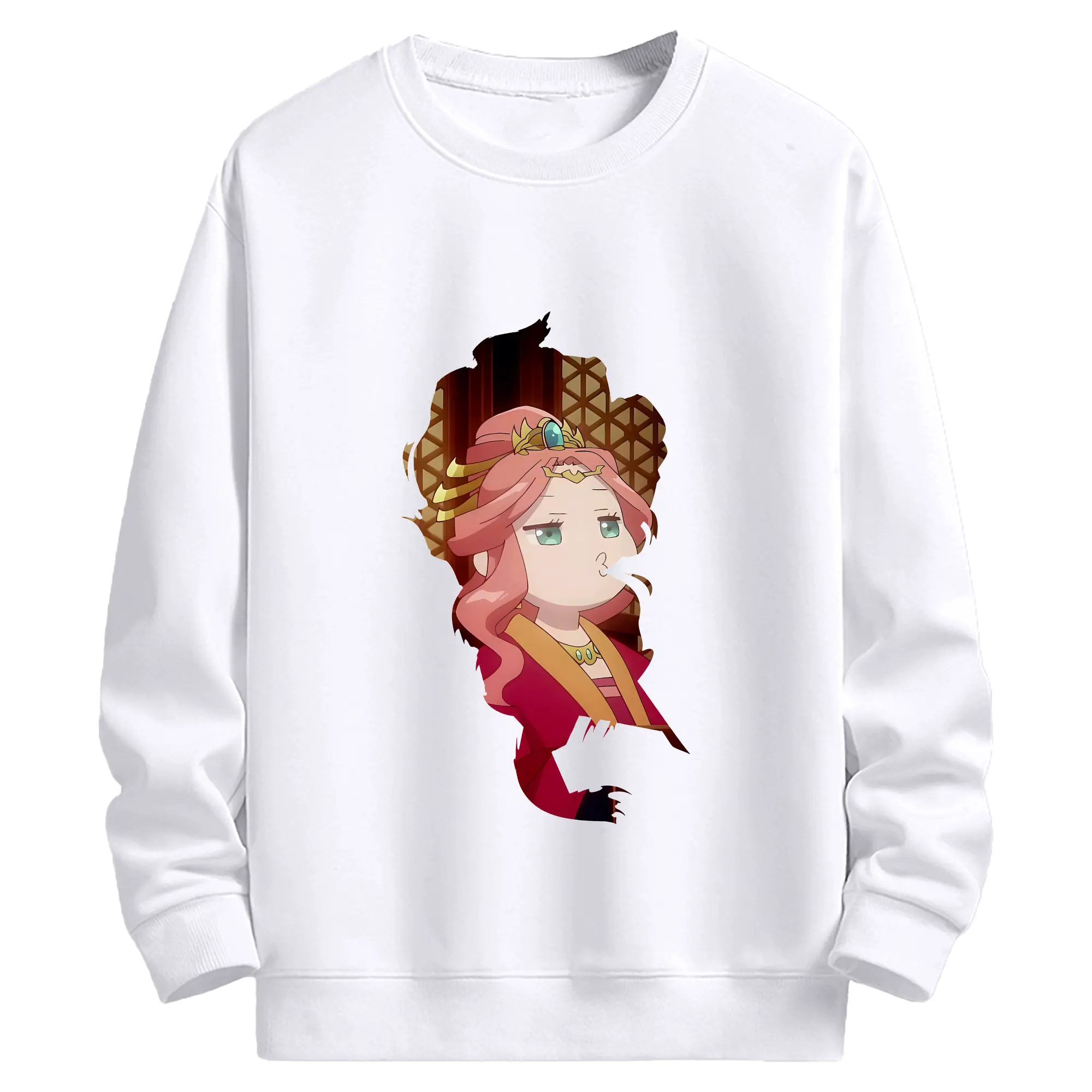 薬屋のひとりごと グッズ,玉葉妃 - 高品質 クルーネック スウェット ・ コットン59％ ポリエステル41％ ・ ユニセックス 長袖 トレーナー ・ カジュアル デイリー スポーツ 散歩用