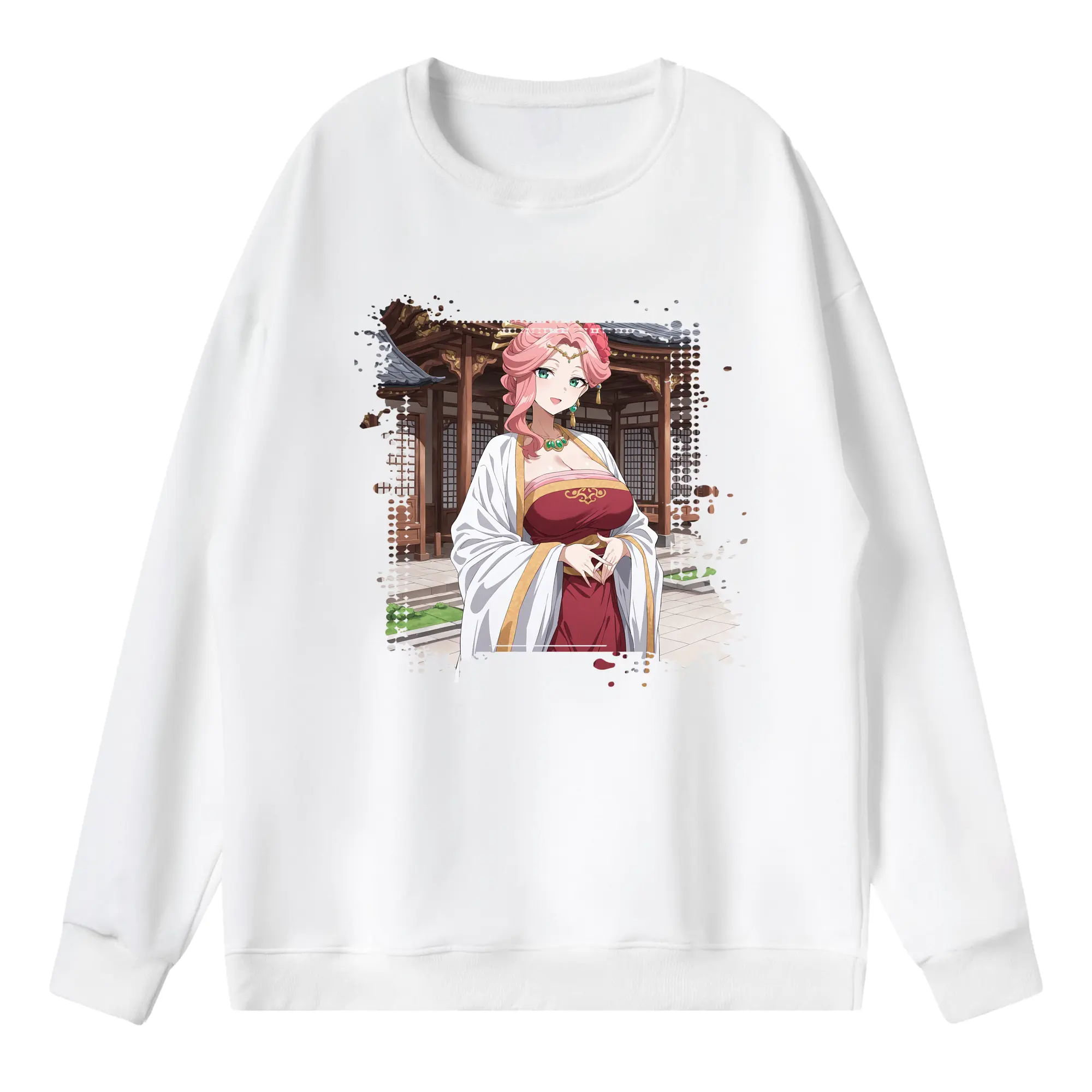 薬屋のひとりごと グッズ,玉葉妃 - 薄手 クルーネック スウェット 裏毛260g · ポリエステル 春秋向け カジュアル 男女兼用 · トレーナー デイリー スポーツ 散歩に最適