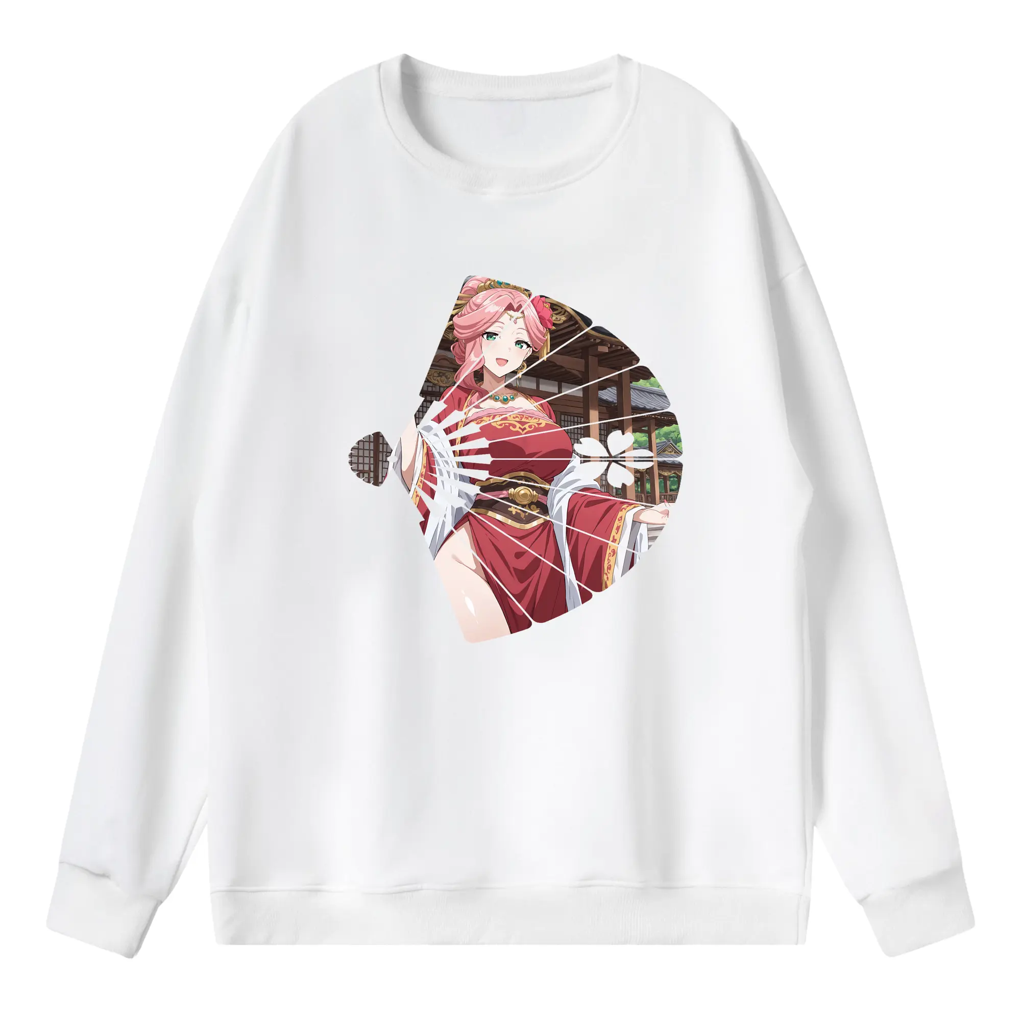 薬屋のひとりごと グッズ,玉葉妃 - 薄手 クルーネック スウェット 裏毛260g · ポリエステル 春秋向け カジュアル 男女兼用 · トレーナー デイリー スポーツ 散歩に最適