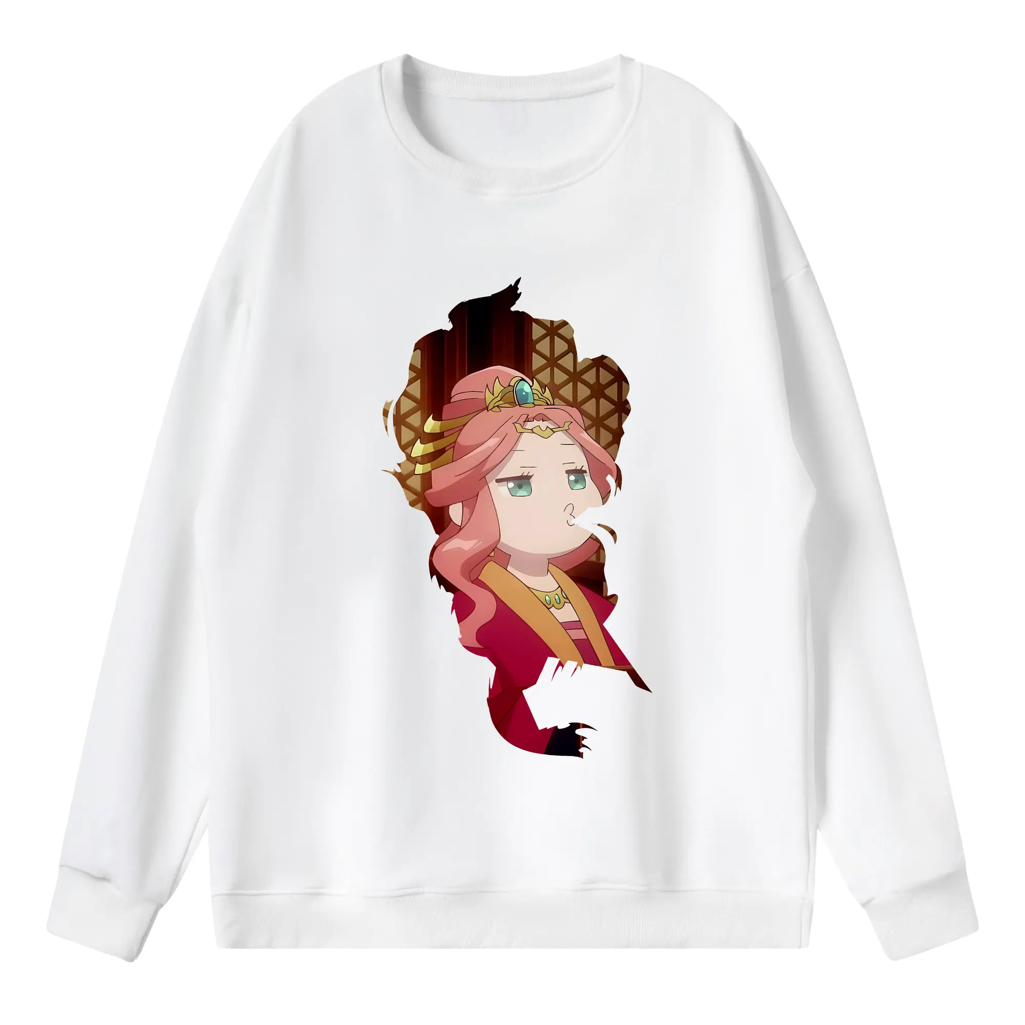 薬屋のひとりごと グッズ,玉葉妃 - 薄手 クルーネック スウェット 裏毛260g · ポリエステル 春秋向け カジュアル 男女兼用 · トレーナー デイリー スポーツ 散歩に最適