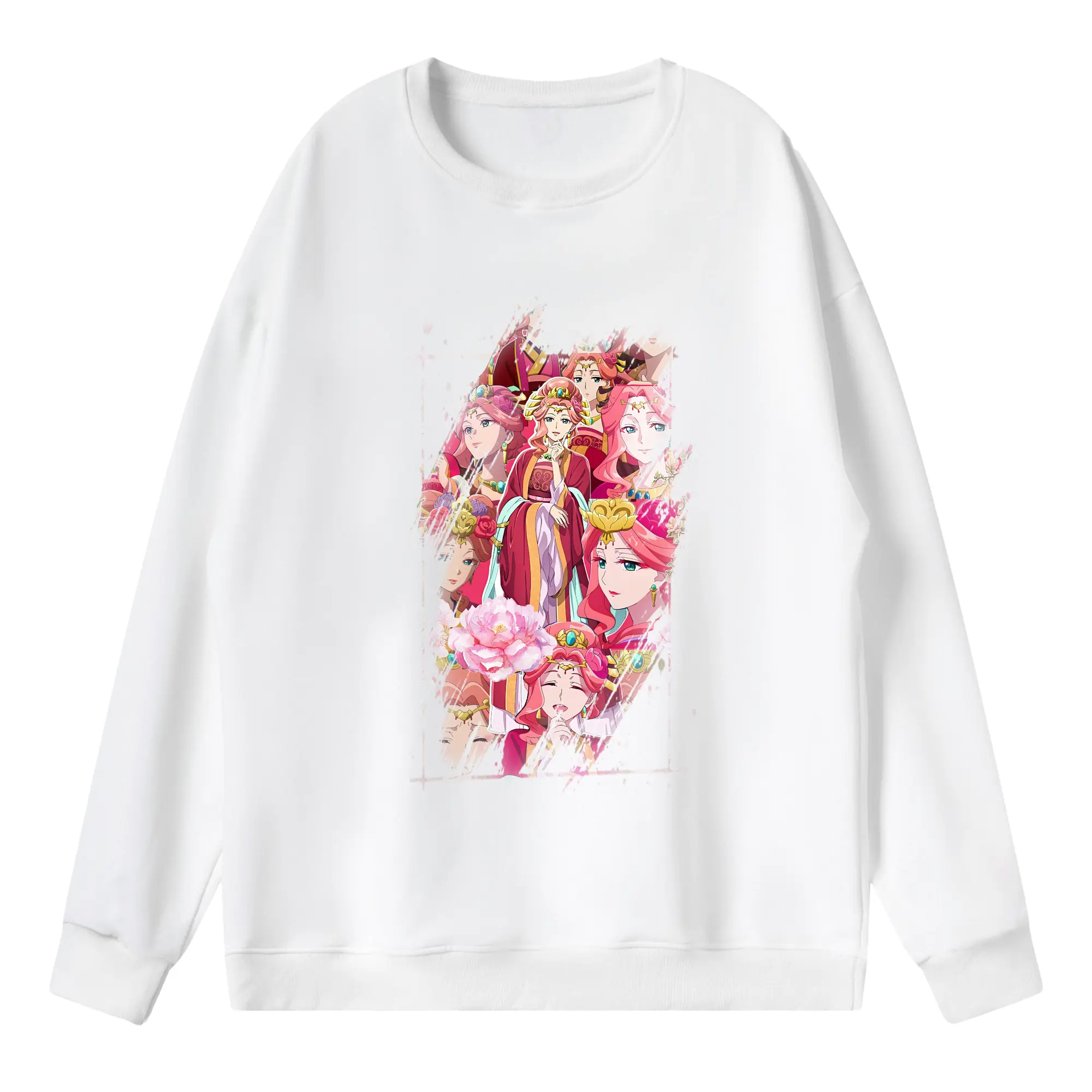 薬屋のひとりごと グッズ,玉葉妃 - 薄手 クルーネック スウェット 裏毛260g · ポリエステル 春秋向け カジュアル 男女兼用 · トレーナー デイリー スポーツ 散歩に最適