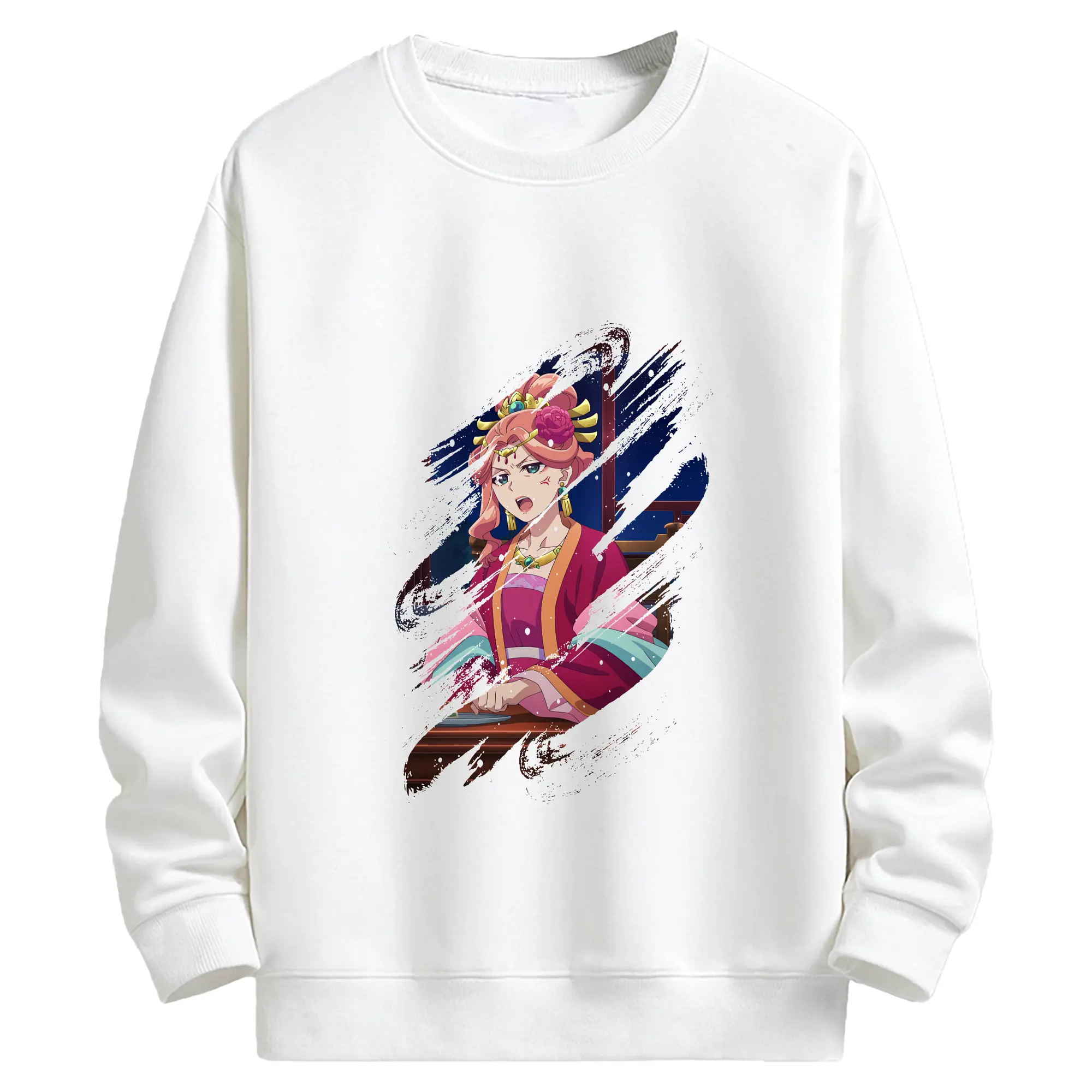 薬屋のひとりごと グッズ,玉葉妃 - キッズ クルーネックスウェットシャツ ・ フロントプリント ・ 綿80％ ポリエステル20％ ・ 快適 通学 スポーツ 日常使い お散歩用