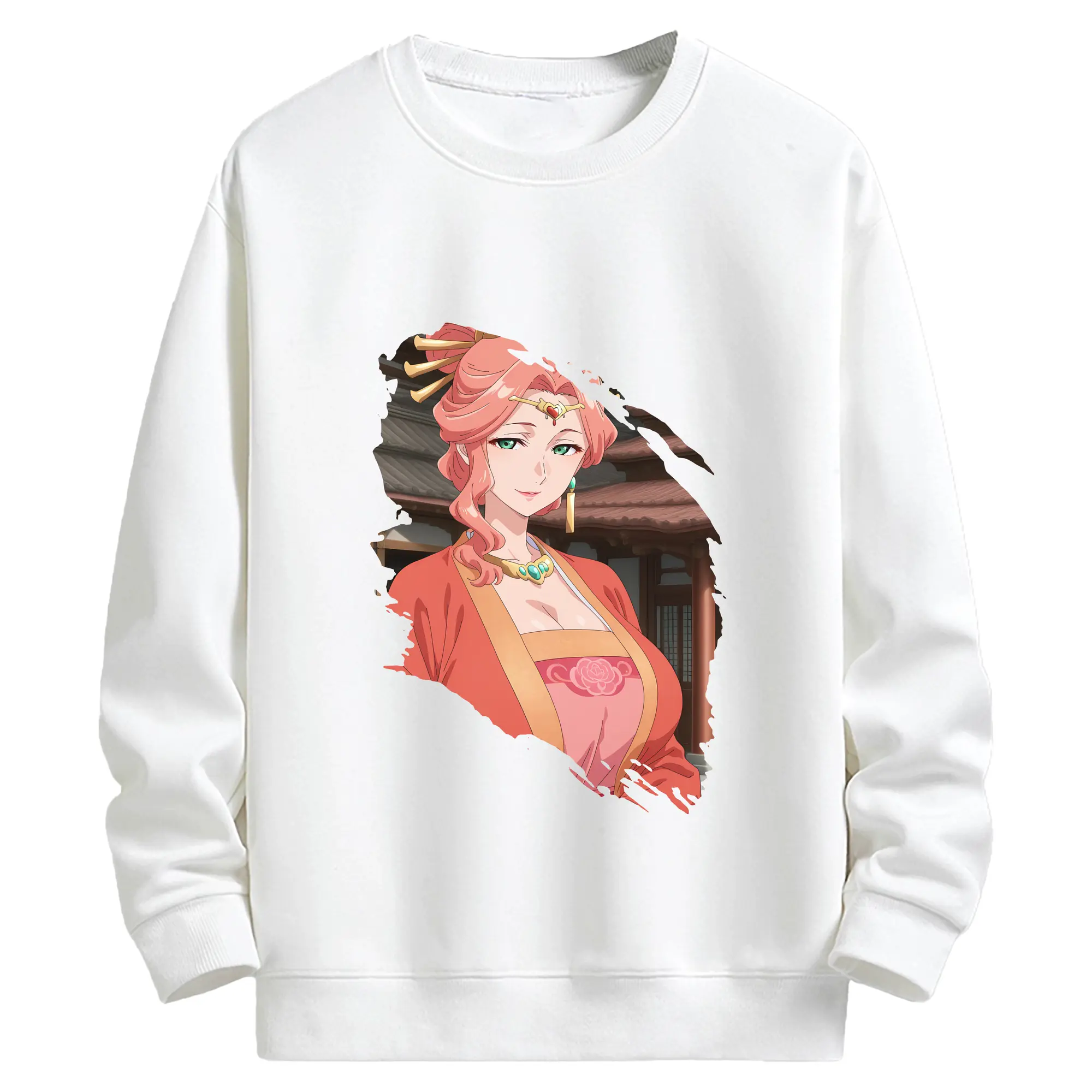 薬屋のひとりごと グッズ,玉葉妃 - キッズ クルーネックスウェットシャツ ・ フロントプリント ・ 綿80％ ポリエステル20％ ・ 快適 通学 スポーツ 日常使い お散歩用