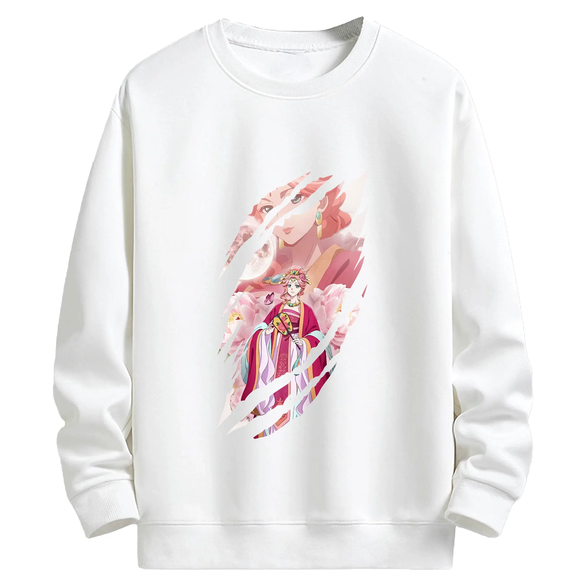 薬屋のひとりごと グッズ,玉葉妃 - キッズ クルーネックスウェットシャツ ・ フロントプリント ・ 綿80％ ポリエステル20％ ・ 快適 通学 スポーツ 日常使い お散歩用