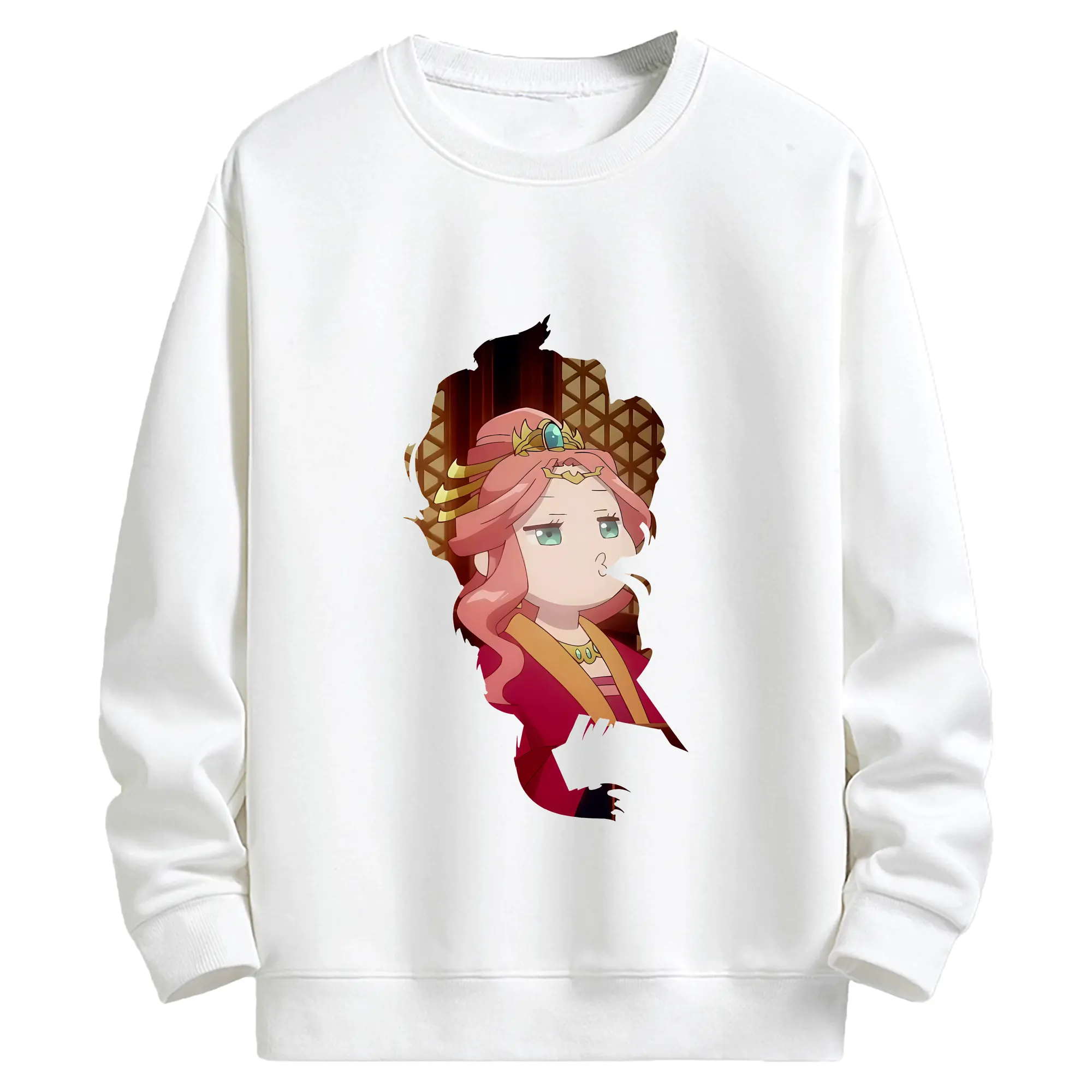 薬屋のひとりごと グッズ,玉葉妃 - キッズ クルーネックスウェットシャツ ・ フロントプリント ・ 綿80％ ポリエステル20％ ・ 快適 通学 スポーツ 日常使い お散歩用