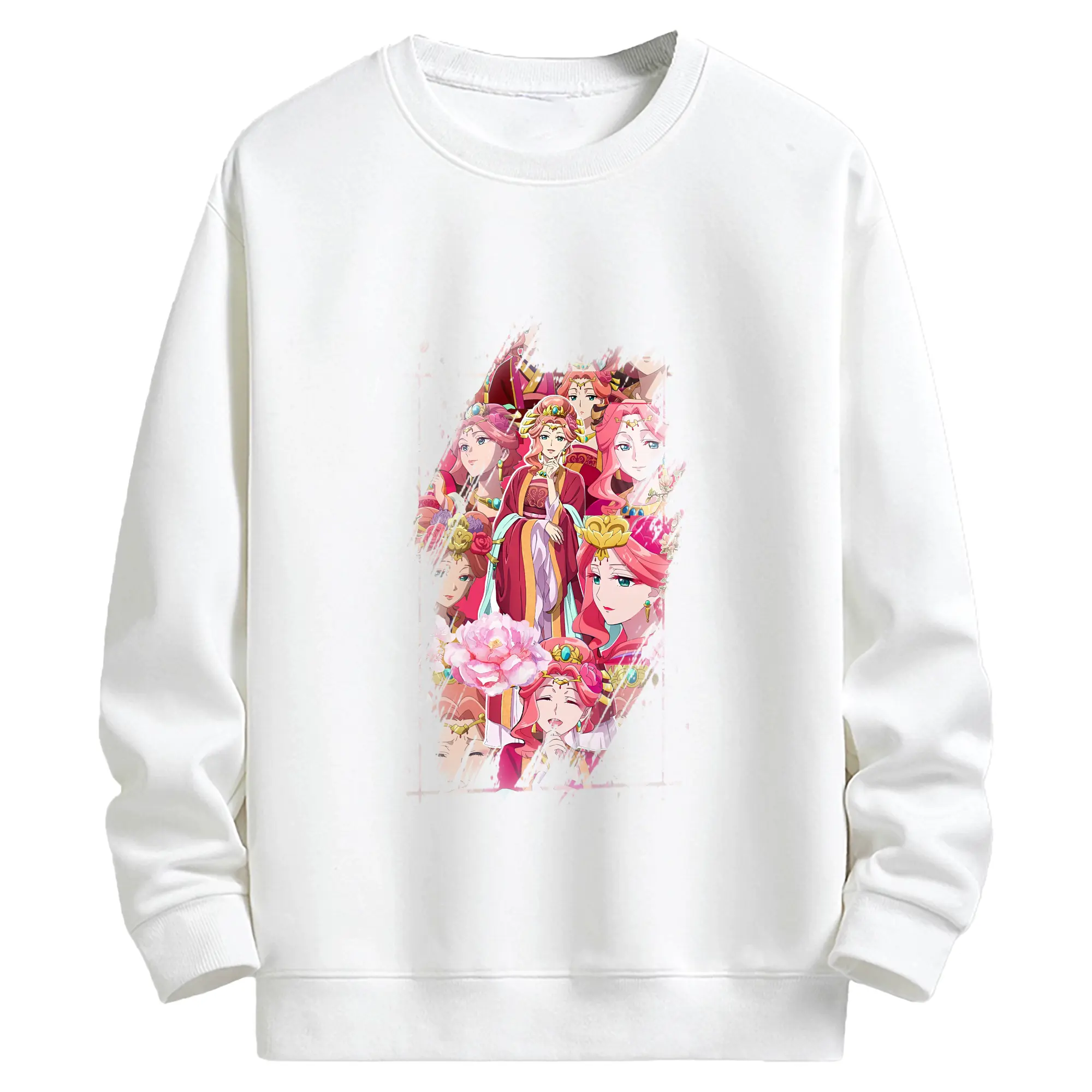 薬屋のひとりごと グッズ,玉葉妃 - キッズ クルーネックスウェットシャツ ・ フロントプリント ・ 綿80％ ポリエステル20％ ・ 快適 通学 スポーツ 日常使い お散歩用