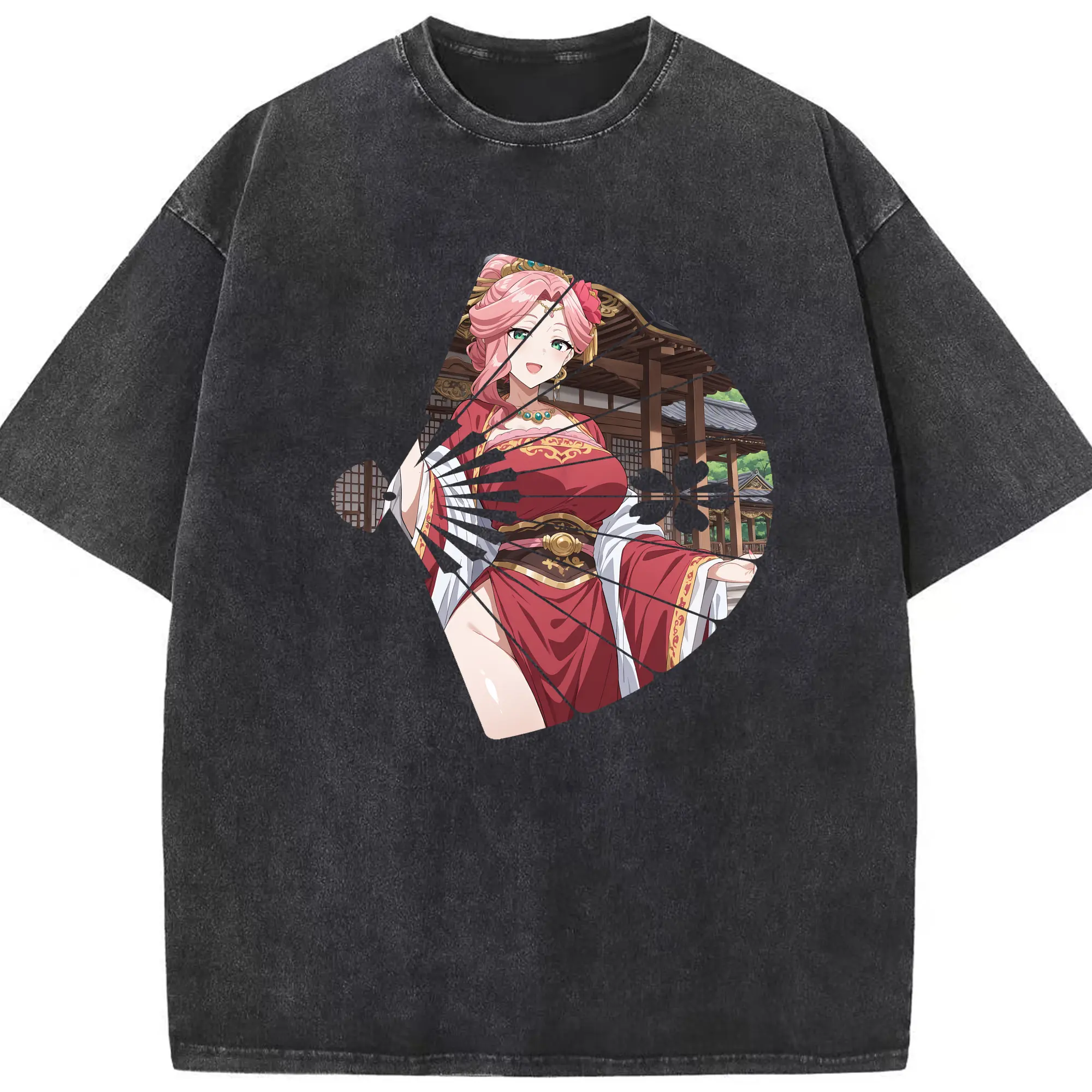 薬屋のひとりごと グッズ,玉葉妃 - 綿100％ ヴィンテージ風 半袖Tシャツ ・ フロントプリント ・ 柔らか肌触り ・ 通気性 快適 ・ スポーツ カジュアル 外出用