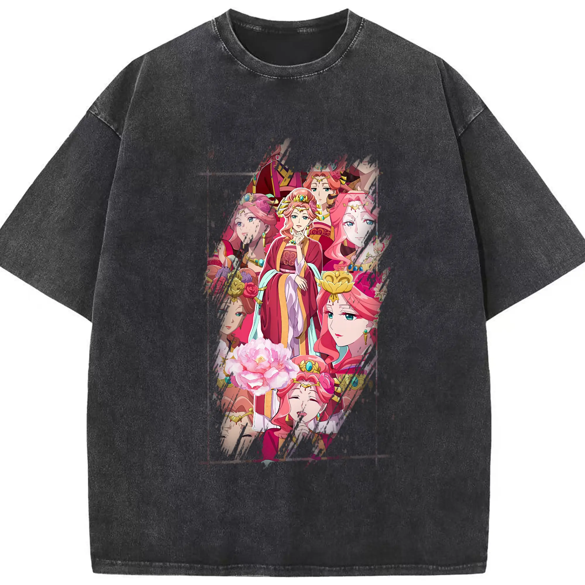 薬屋のひとりごと グッズ,玉葉妃 - 綿100％ ヴィンテージ風 半袖Tシャツ ・ フロントプリント ・ 柔らか肌触り ・ 通気性 快適 ・ スポーツ カジュアル 外出用