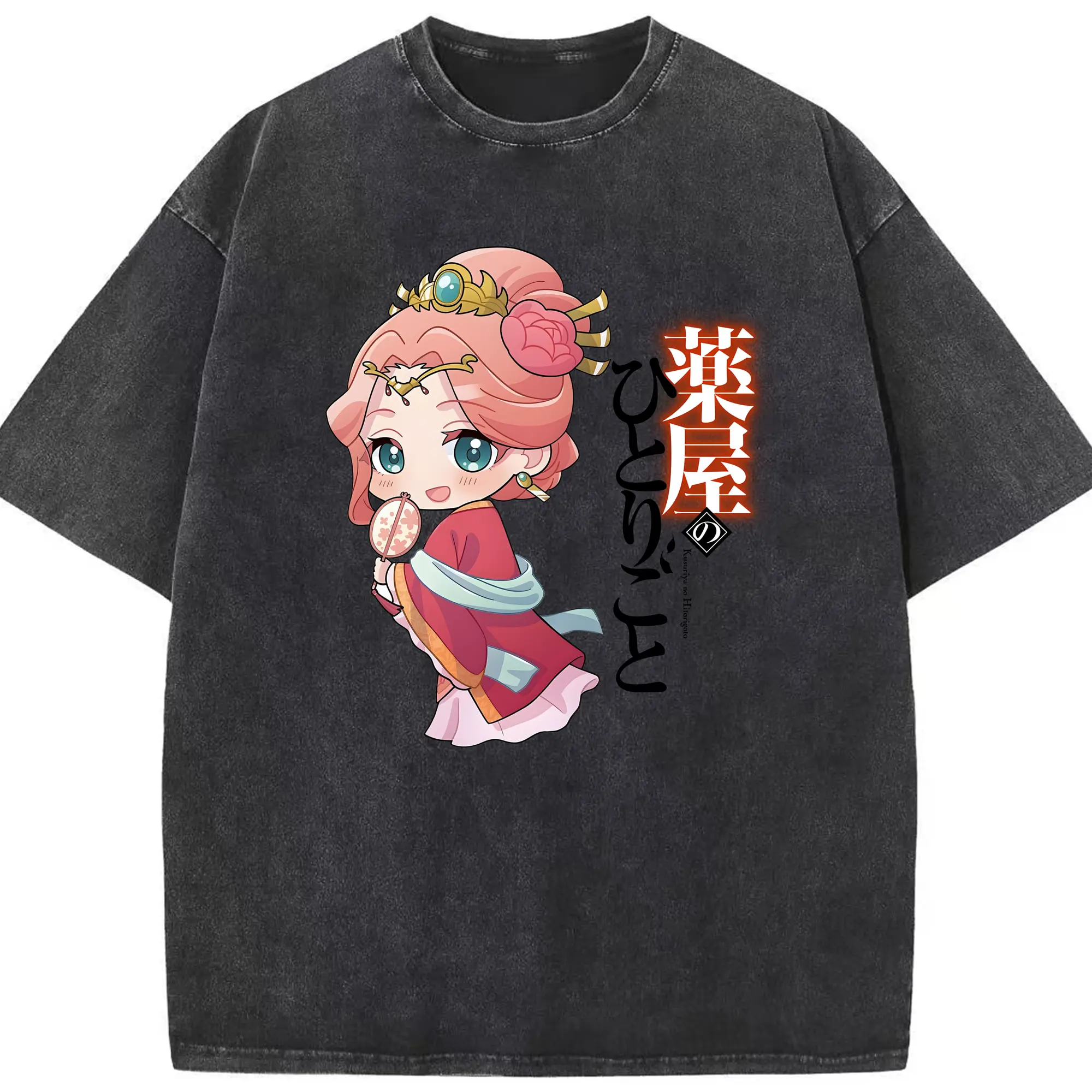 薬屋のひとりごと グッズ,玉葉妃 - 綿100％ ヴィンテージ風 半袖Tシャツ ・ フロントプリント ・ 柔らか肌触り ・ 通気性 快適 ・ スポーツ カジュアル 外出用