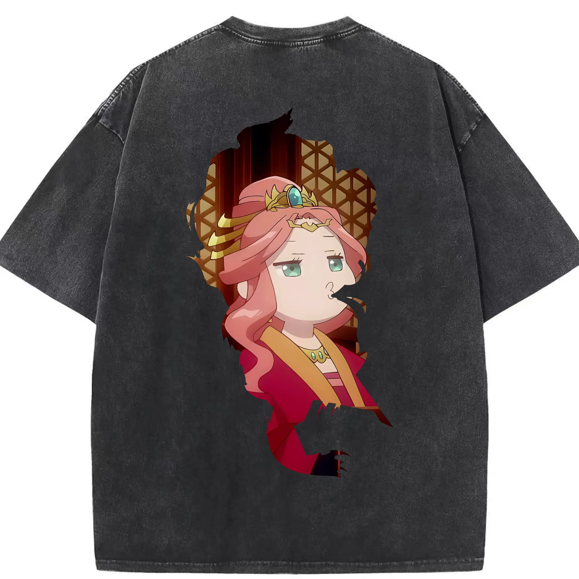 薬屋のひとりごと グッズ,玉葉妃 - 綿100％ ヴィンテージ風 半袖Tシャツ ・ 背面プリント ・ 柔らか肌触り ・ 通気性 快適 ・ スポーツ カジュアル 外出用