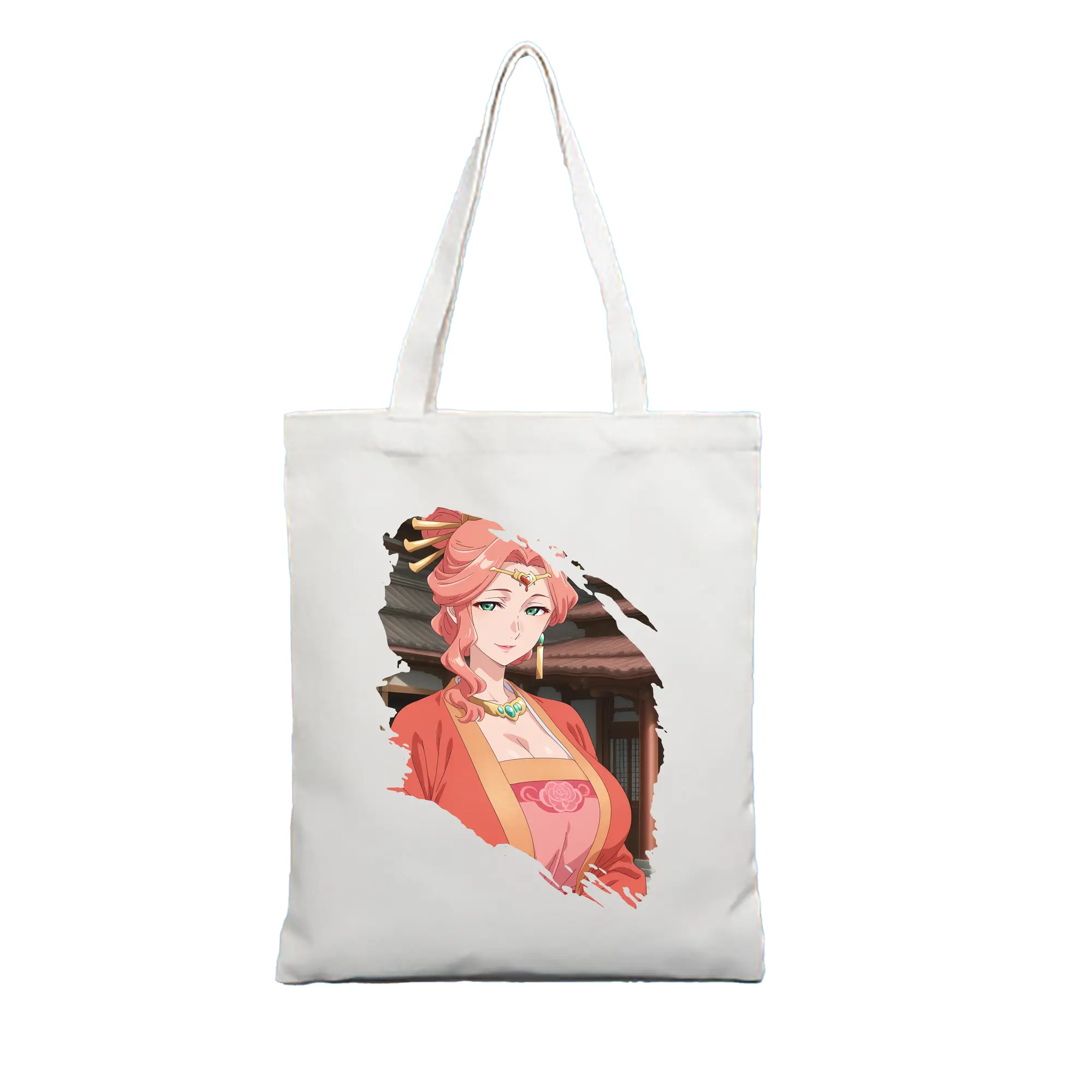 薬屋のひとりごと グッズ,玉葉妃 - 縦型キャンバス手提げバッグ（トートバッグ） ・ キャンバス素材 ・ ショッピング用 ・ 軽量 丈夫 お手入れ簡単