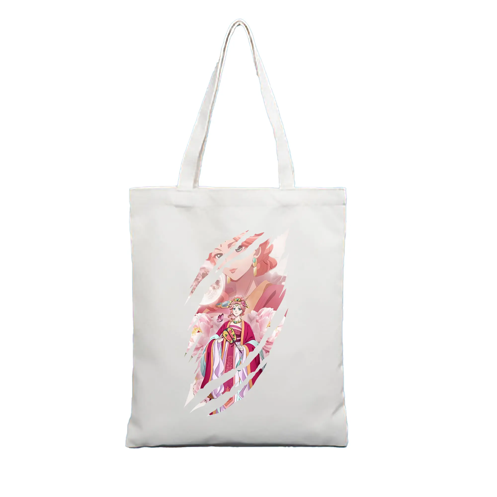 薬屋のひとりごと グッズ,玉葉妃 - 縦型キャンバス手提げバッグ（トートバッグ） ・ キャンバス素材 ・ ショッピング用 ・ 軽量 丈夫 お手入れ簡単