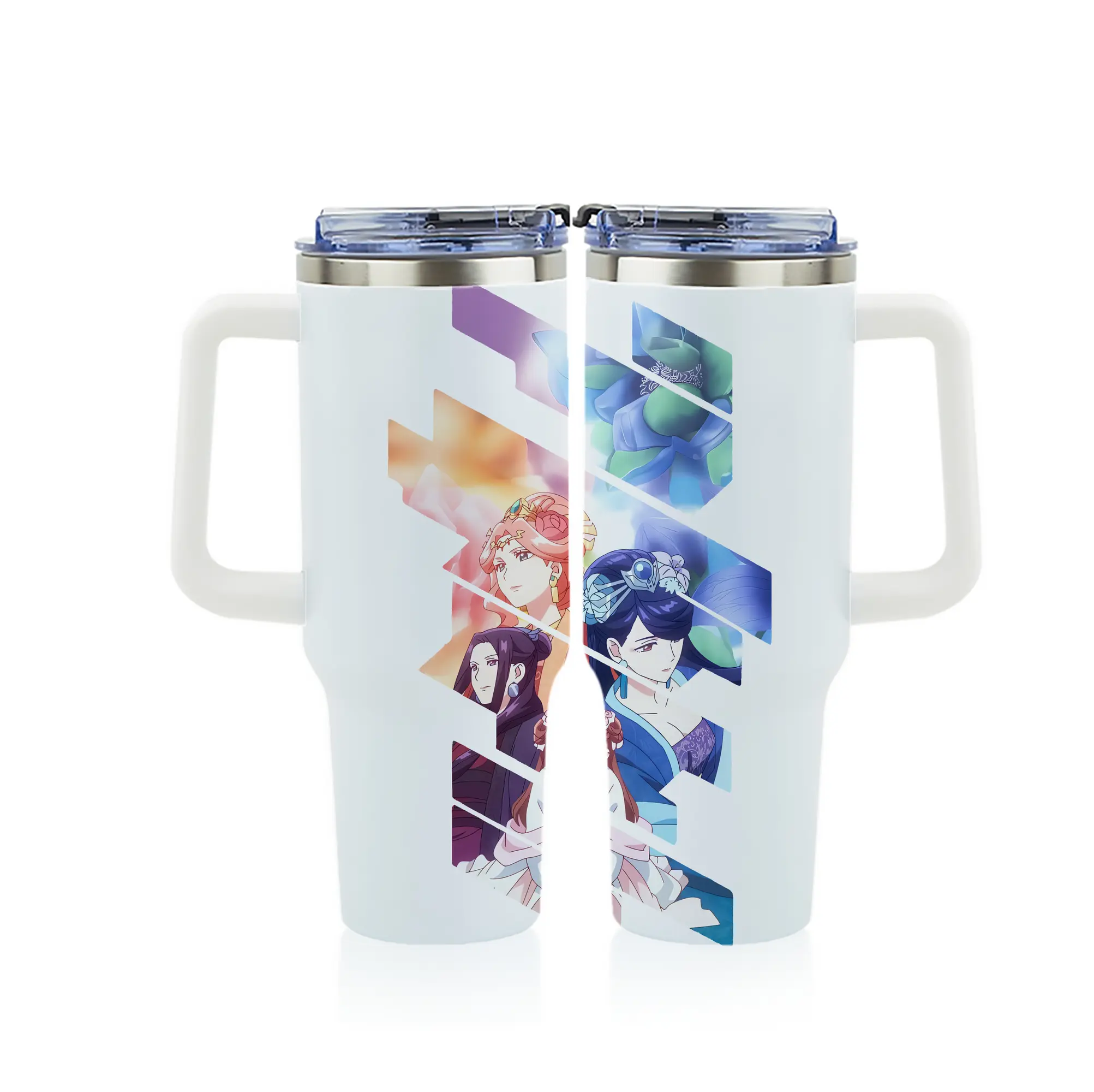 薬屋のひとりごと グッズ,梨花妃 - 1200mL フルプリント車用タンブラー ・ 304ステンレス 内側 ・ 201ステンレス 外側 ・ 保温 保冷 ・ 通勤 ドライブ アウトドア用