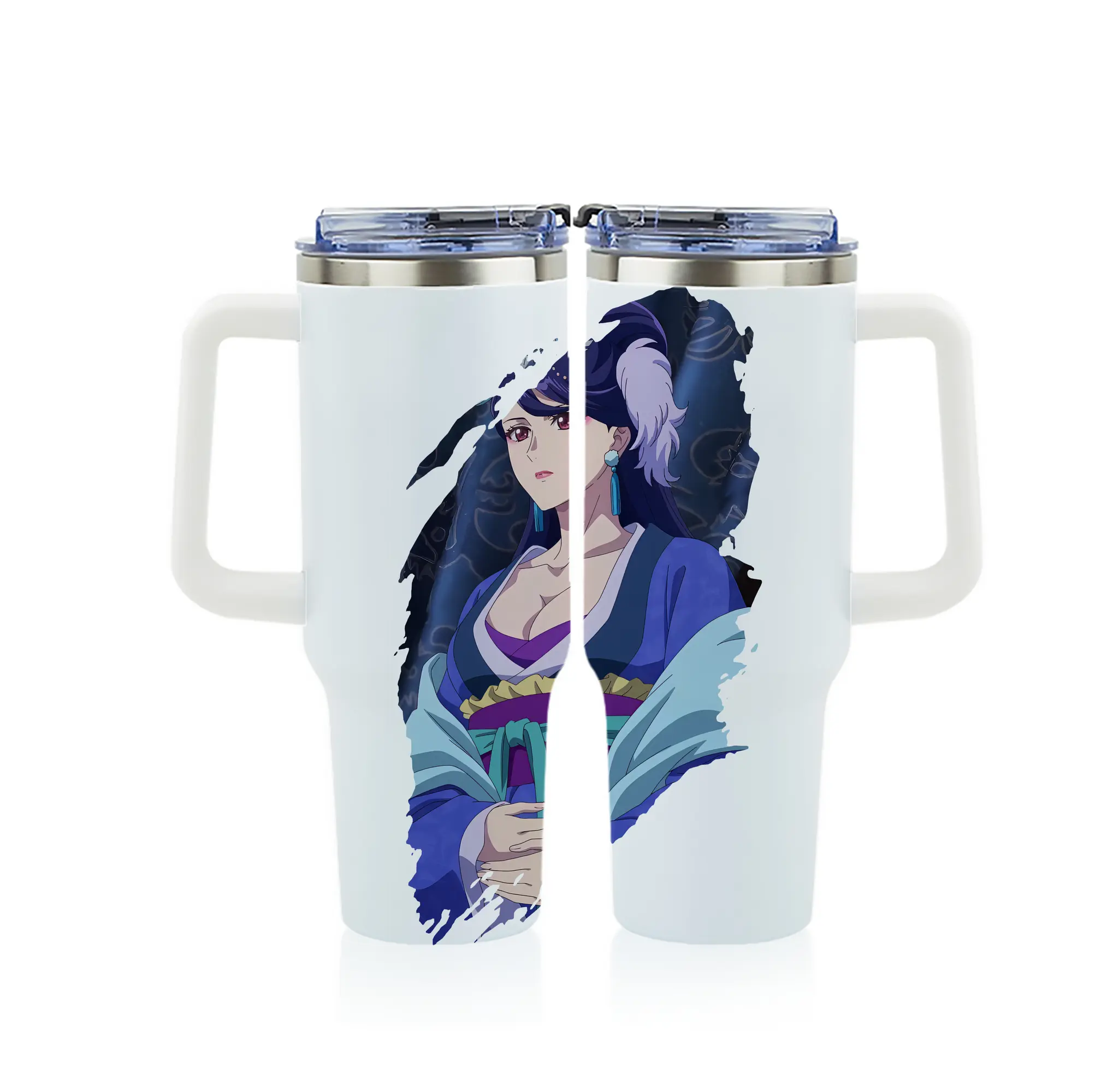 薬屋のひとりごと グッズ,梨花妃 - 1200mL フルプリント車用タンブラー ・ 304ステンレス 内側 ・ 201ステンレス 外側 ・ 保温 保冷 ・ 通勤 ドライブ アウトドア用