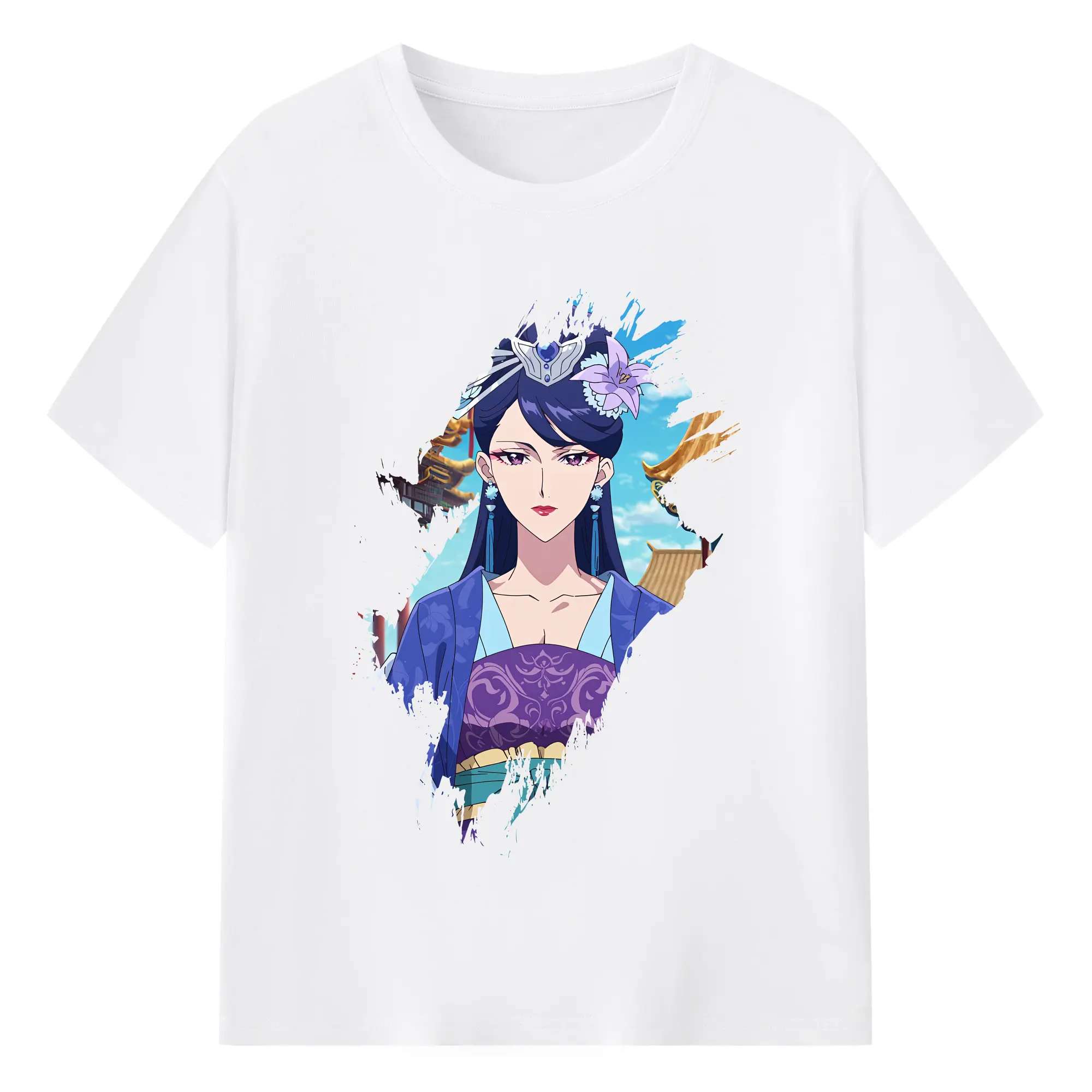 薬屋のひとりごと グッズ,梨花妃 - 綿100％ 半袖Tシャツ ・ フロントプリント ・ 快適 通気性 ・ 日常使い 散歩 スポーツ用