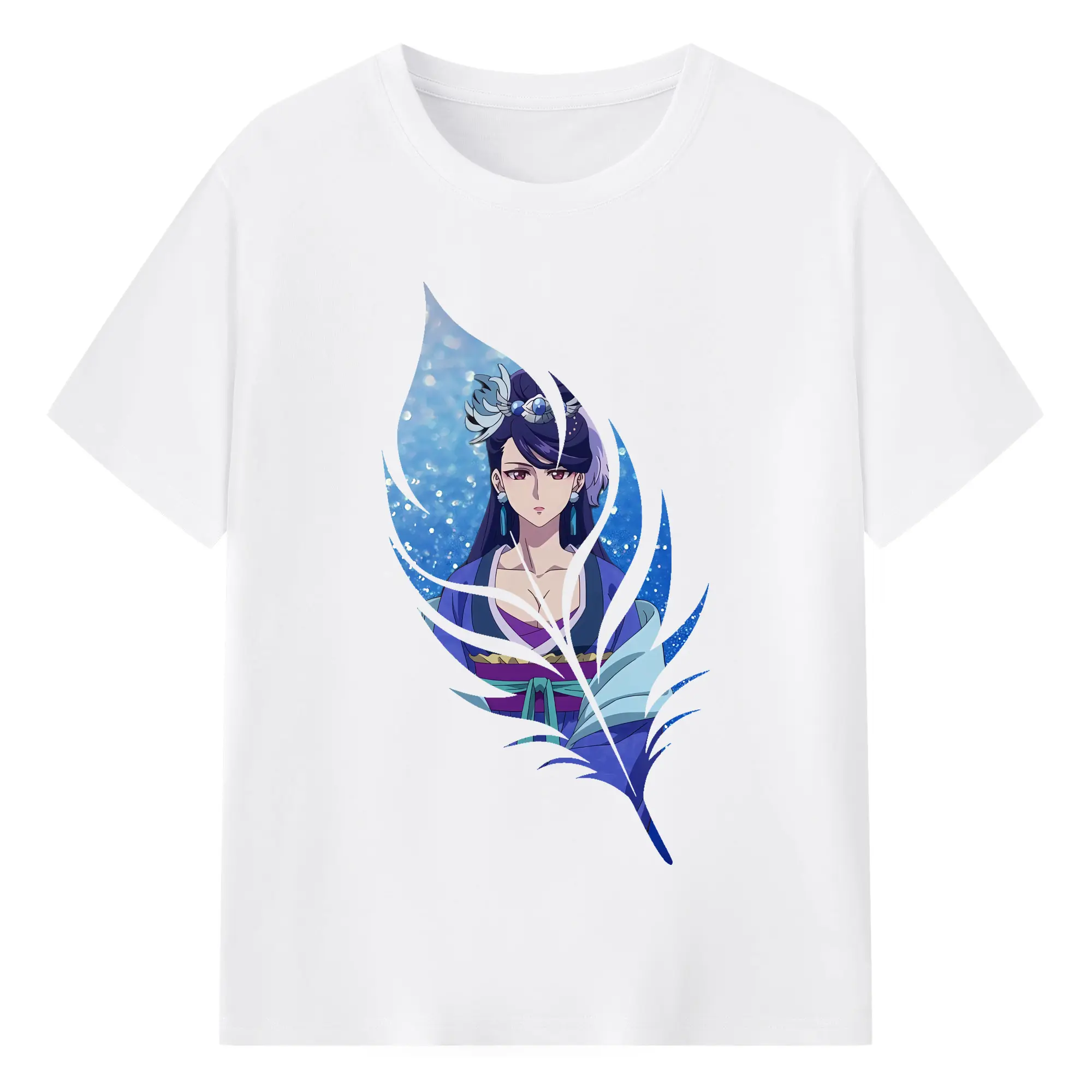 薬屋のひとりごと グッズ,梨花妃 - 綿100％ 半袖Tシャツ ・ フロントプリント ・ 快適 通気性 ・ 日常使い 散歩 スポーツ用