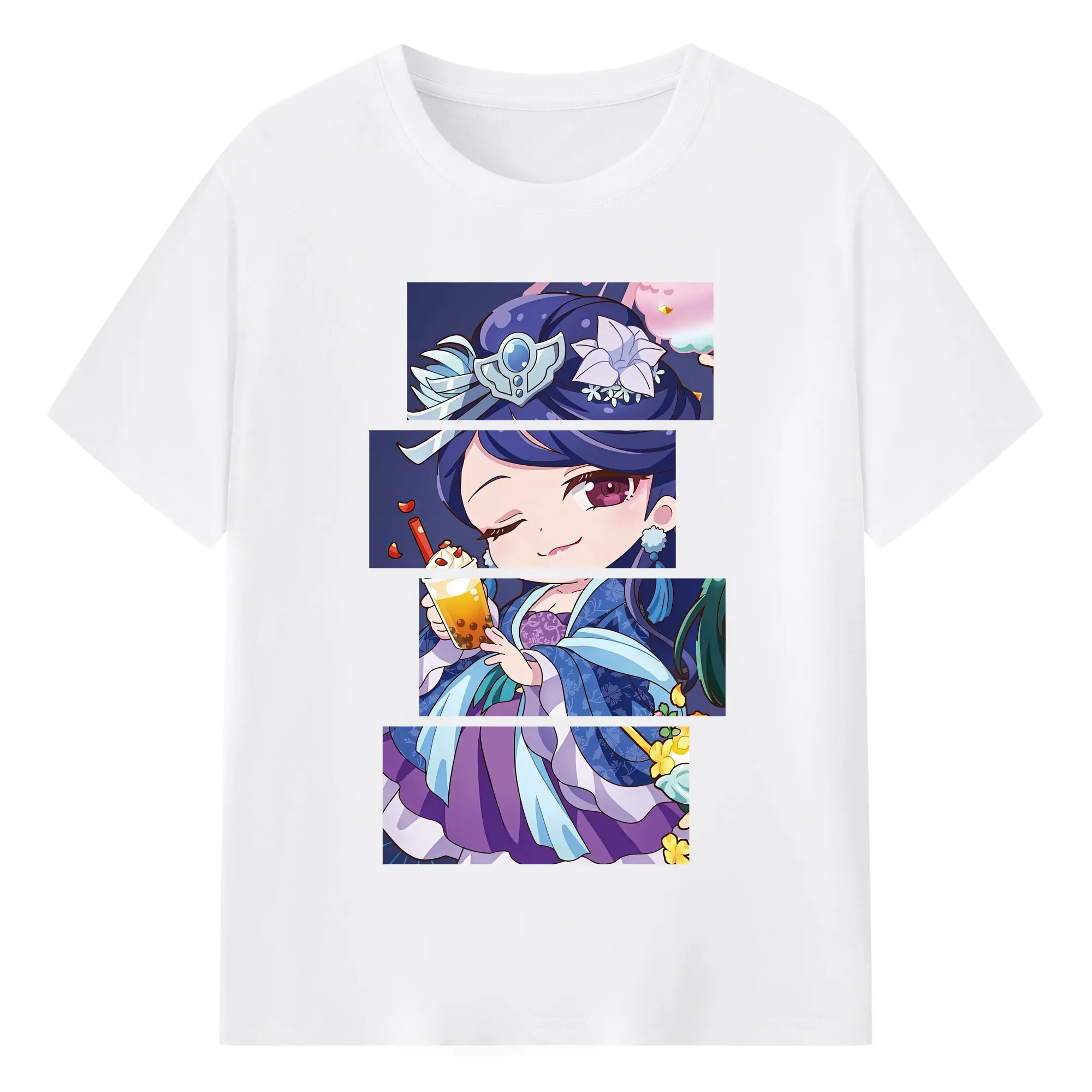 薬屋のひとりごと グッズ,梨花妃 - 綿100％ 半袖Tシャツ ・ フロントプリント ・ 快適 通気性 ・ 日常使い 散歩 スポーツ用