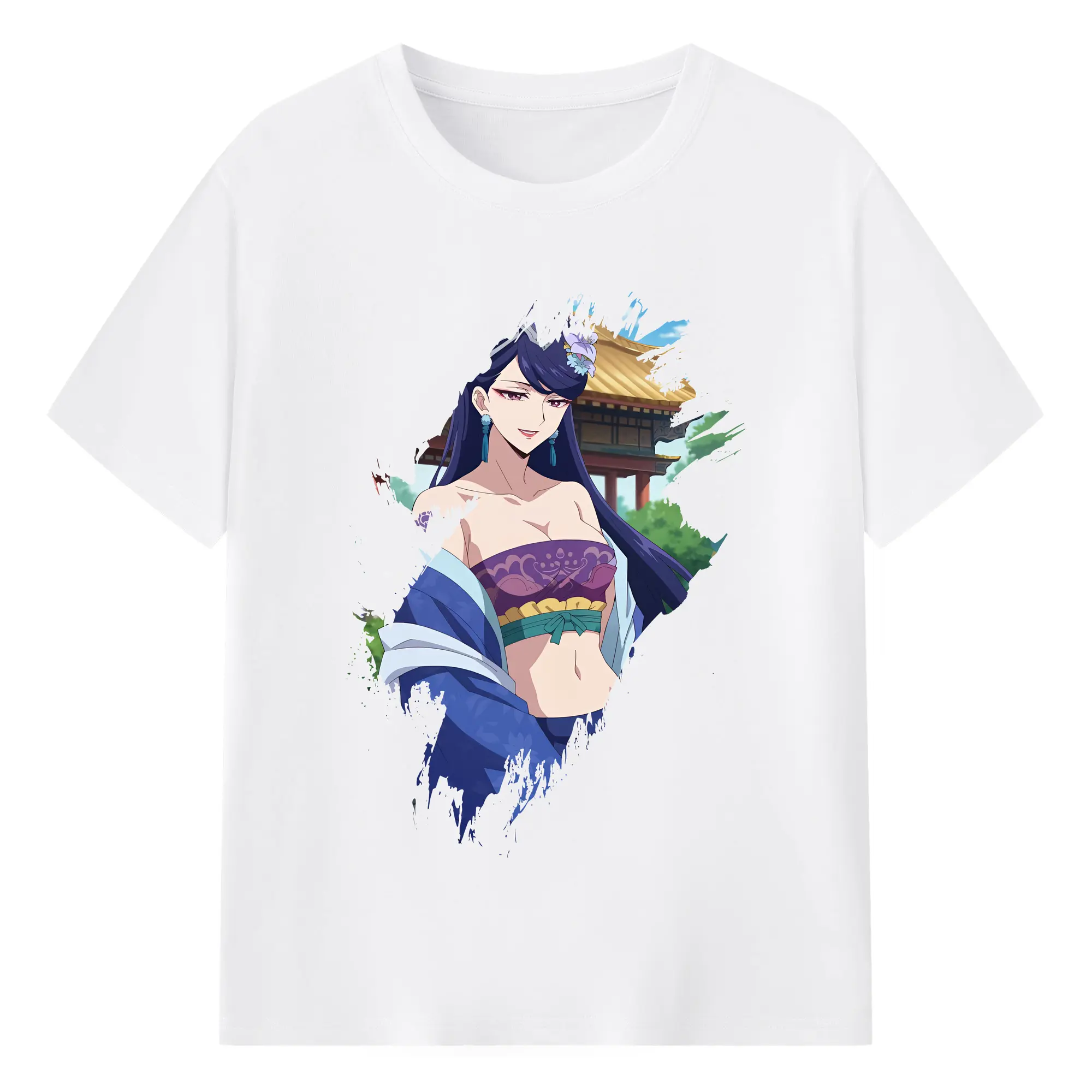 薬屋のひとりごと グッズ,梨花妃 - 綿100％ 半袖Tシャツ ・ フロントプリント ・ 快適 通気性 ・ 日常使い 散歩 スポーツ用