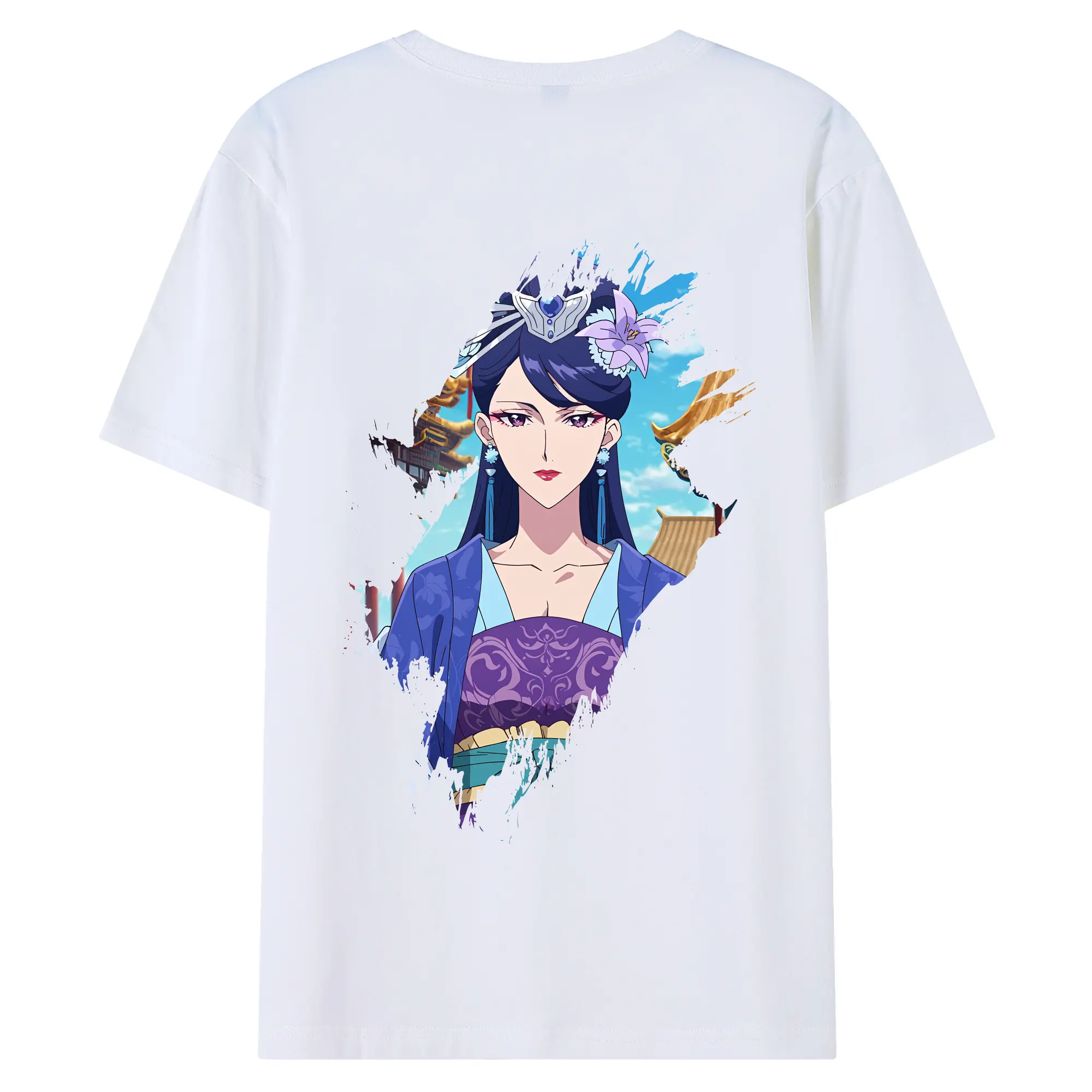 薬屋のひとりごと グッズ,梨花妃 - 綿100％ 半袖Tシャツ ・ バックプリント ・ 快適 通気性 ・ 日常使い 散歩 スポーツ用