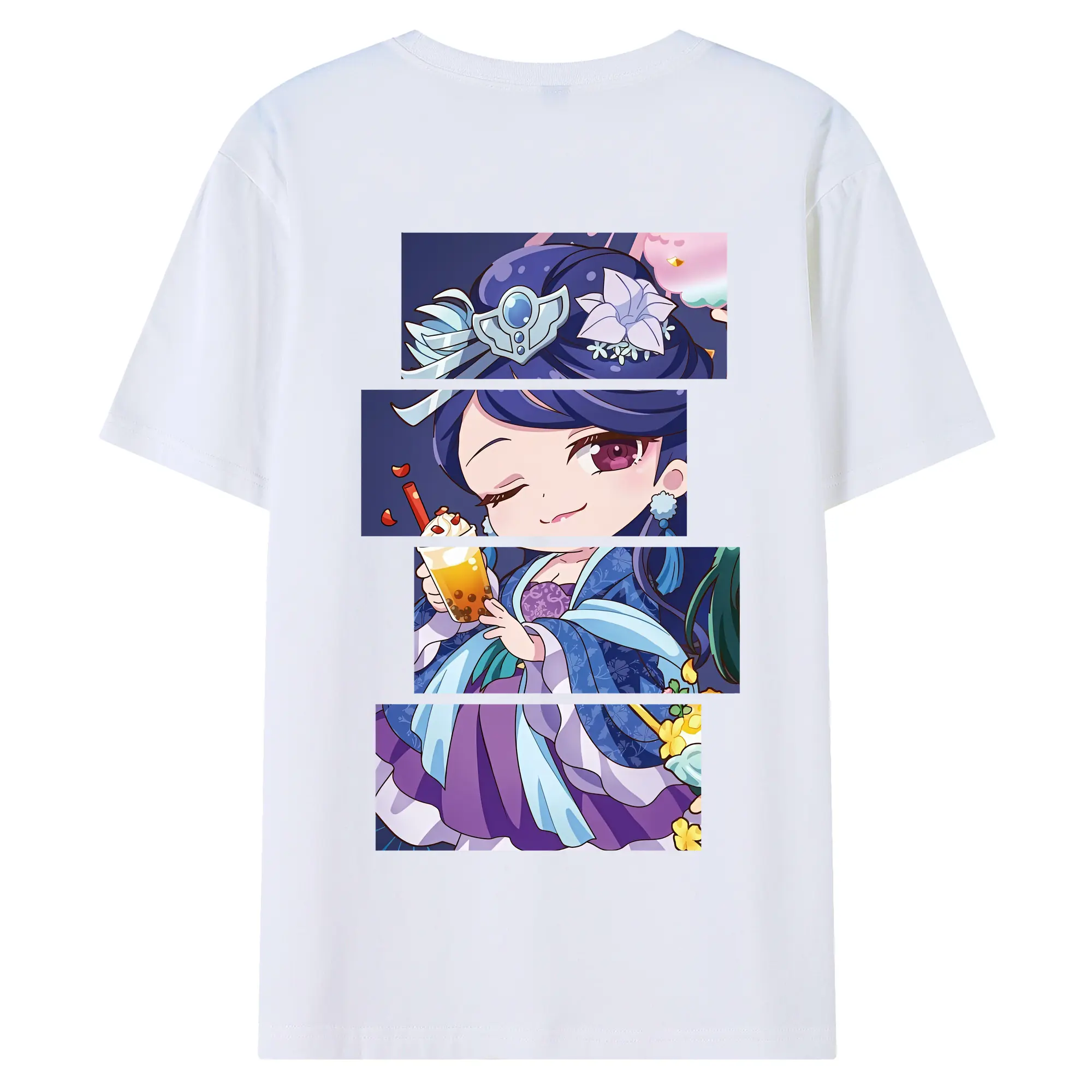 薬屋のひとりごと グッズ,梨花妃 - 綿100％ 半袖Tシャツ ・ バックプリント ・ 快適 通気性 ・ 日常使い 散歩 スポーツ用