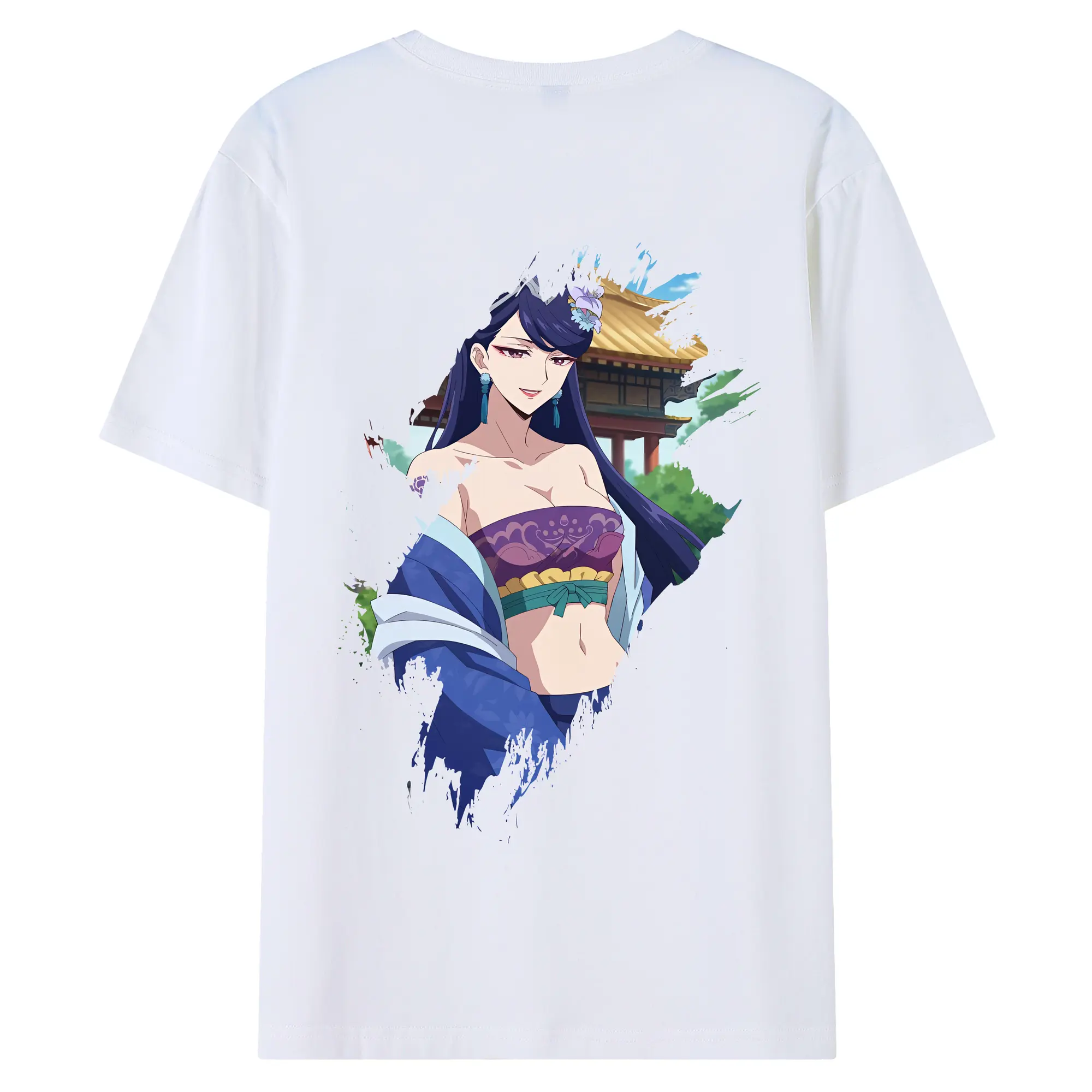 薬屋のひとりごと グッズ,梨花妃 - 綿100％ 半袖Tシャツ ・ バックプリント ・ 快適 通気性 ・ 日常使い 散歩 スポーツ用