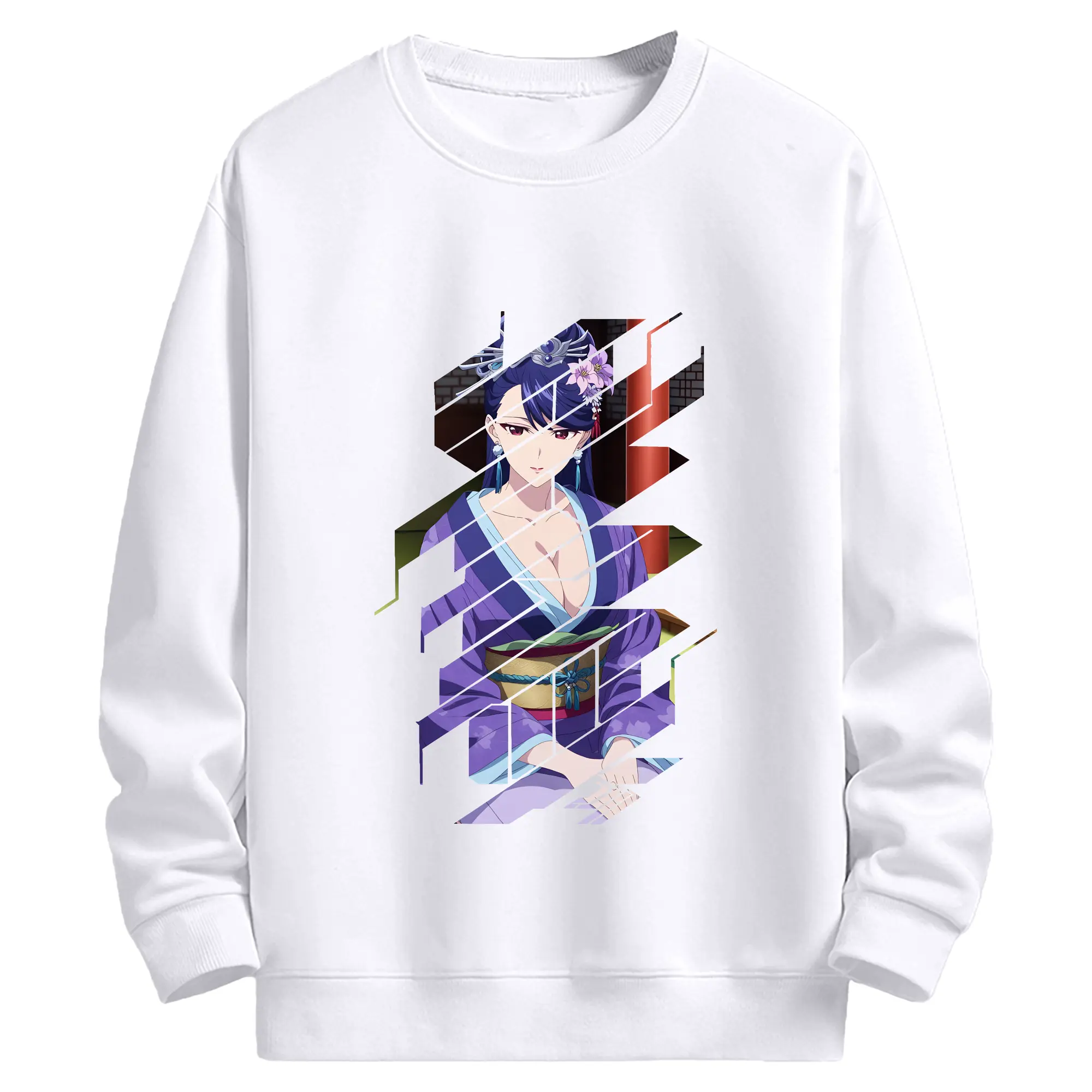 薬屋のひとりごと グッズ,梨花妃 - 高品質 クルーネック スウェット ・ コットン59％ ポリエステル41％ ・ ユニセックス 長袖 トレーナー ・ カジュアル デイリー スポーツ 散歩用