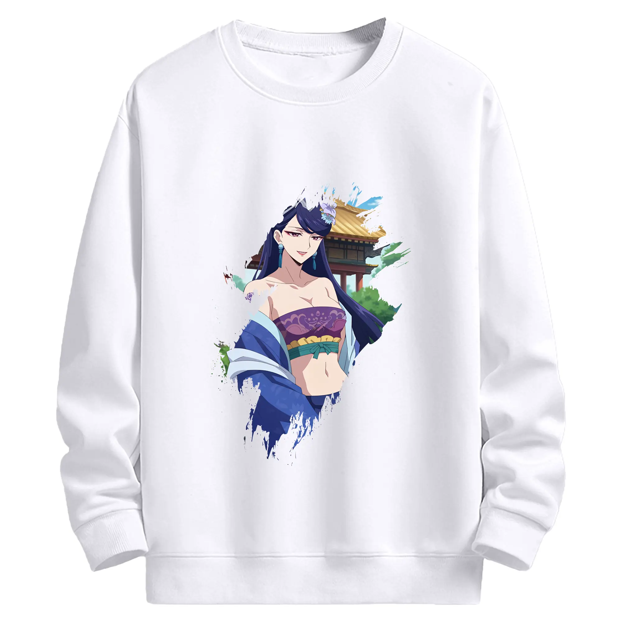 薬屋のひとりごと グッズ,梨花妃 - 高品質 クルーネック スウェット ・ コットン59％ ポリエステル41％ ・ ユニセックス 長袖 トレーナー ・ カジュアル デイリー スポーツ 散歩用