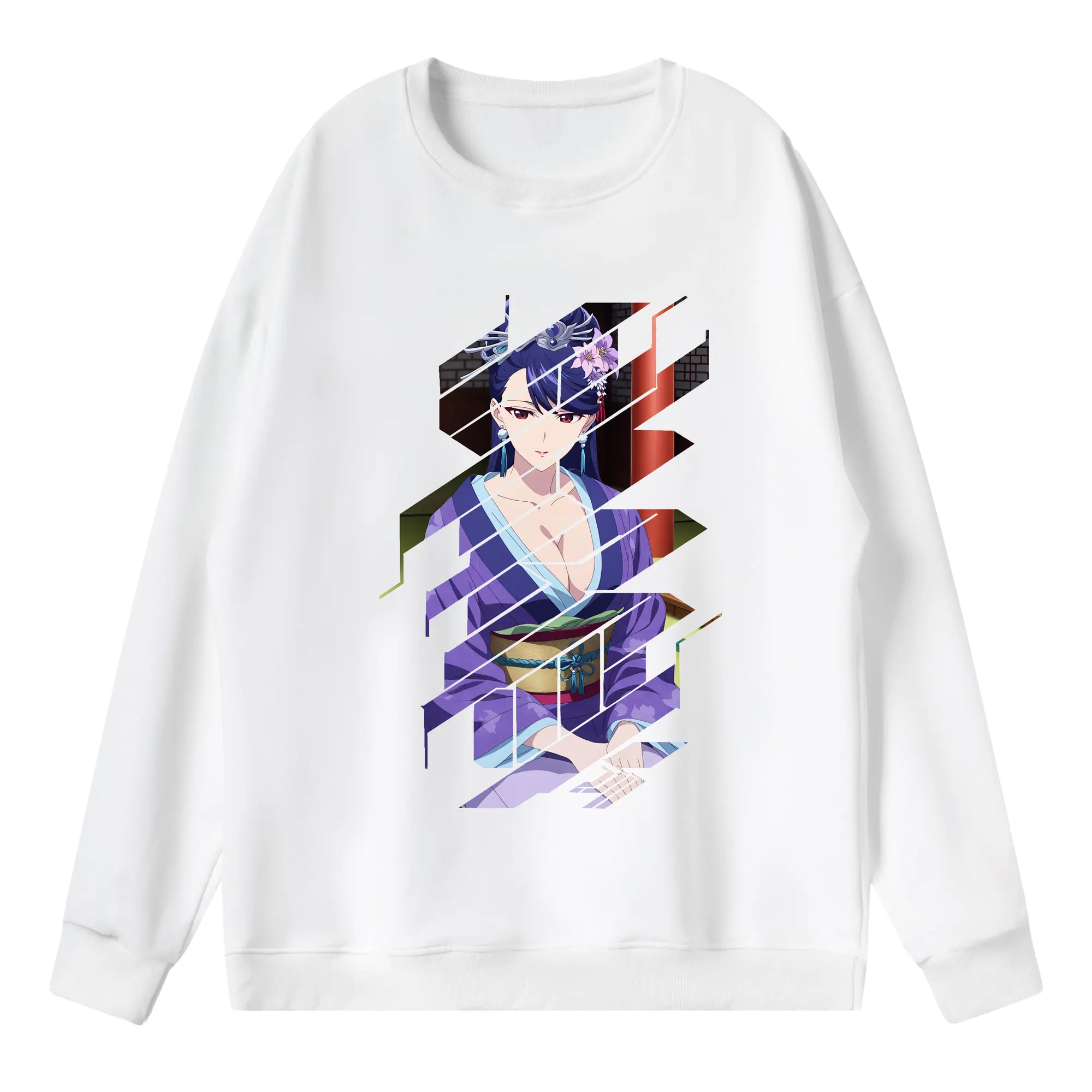 薬屋のひとりごと グッズ,梨花妃 - 薄手 クルーネック スウェット 裏毛260g · ポリエステル 春秋向け カジュアル 男女兼用 · トレーナー デイリー スポーツ 散歩に最適