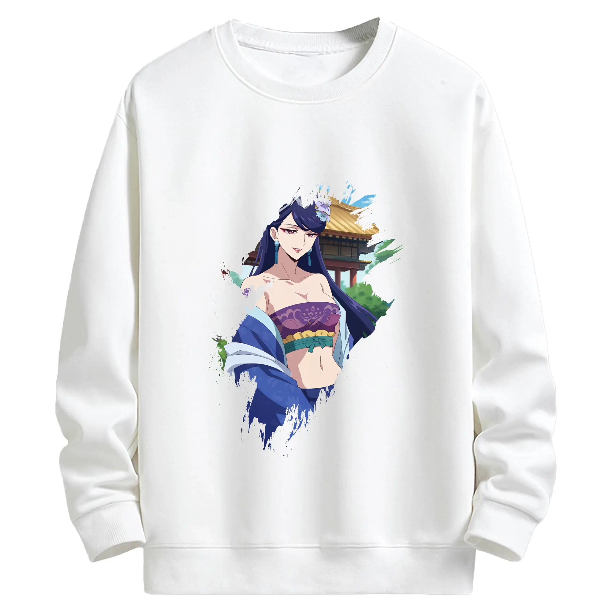 薬屋のひとりごと グッズ,梨花妃 - キッズ クルーネックスウェットシャツ ・ フロントプリント ・ 綿80％ ポリエステル20％ ・ 快適 通学 スポーツ 日常使い お散歩用