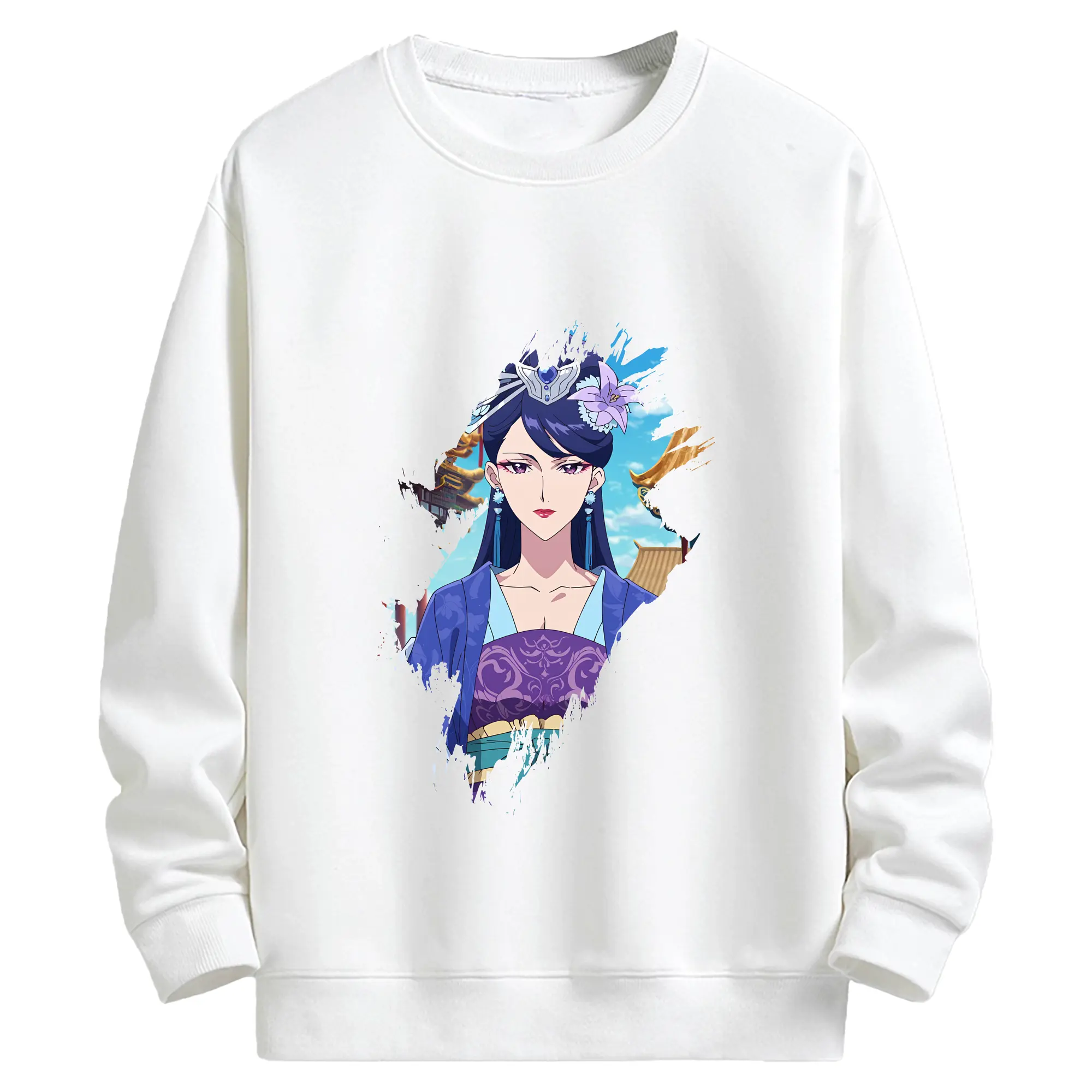 薬屋のひとりごと グッズ,梨花妃 - キッズ クルーネックスウェットシャツ ・ フロントプリント ・ 綿80％ ポリエステル20％ ・ 快適 通学 スポーツ 日常使い お散歩用