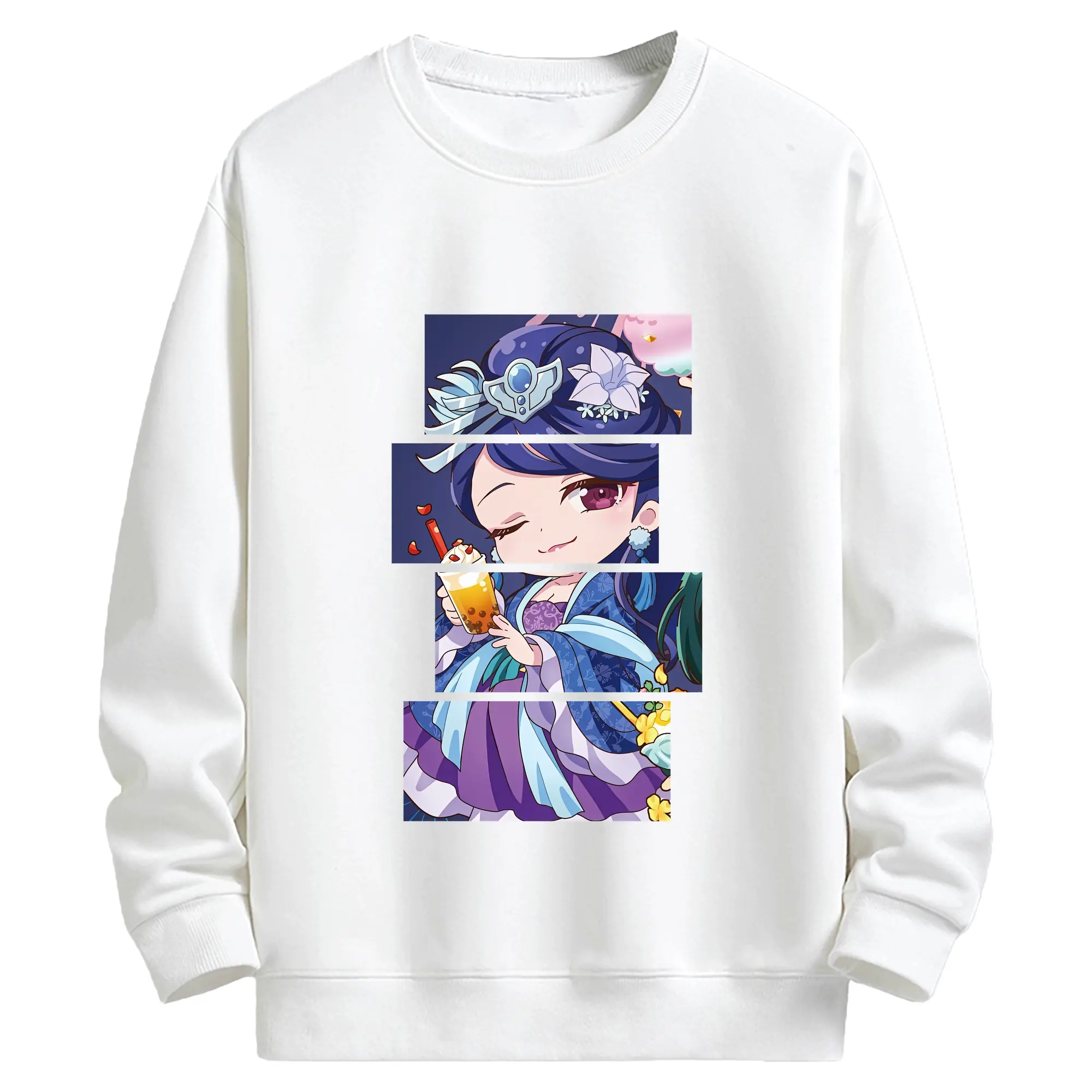 薬屋のひとりごと グッズ,梨花妃 - キッズ クルーネックスウェットシャツ ・ フロントプリント ・ 綿80％ ポリエステル20％ ・ 快適 通学 スポーツ 日常使い お散歩用