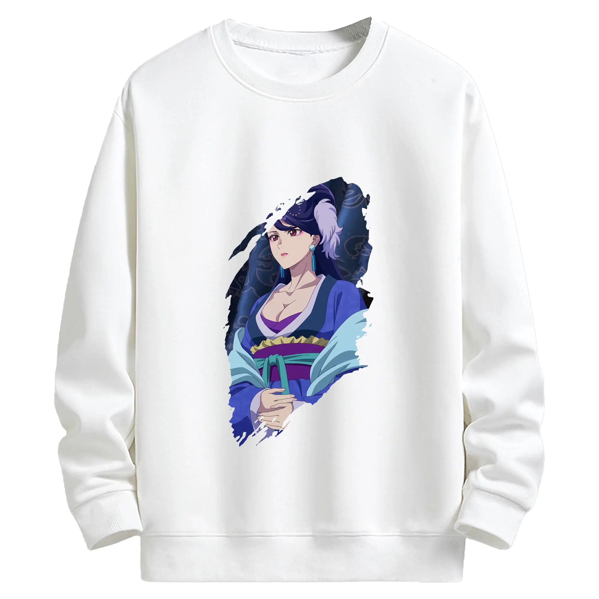 薬屋のひとりごと グッズ,梨花妃 - キッズ クルーネックスウェットシャツ ・ フロントプリント ・ 綿80％ ポリエステル20％ ・ 快適 通学 スポーツ 日常使い お散歩用