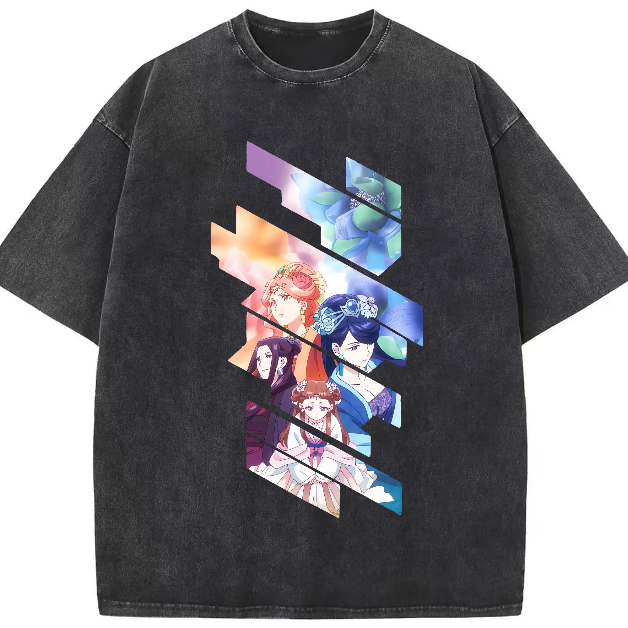 薬屋のひとりごと グッズ,梨花妃 - 綿100％ ヴィンテージ風 半袖Tシャツ ・ フロントプリント ・ 柔らか肌触り ・ 通気性 快適 ・ スポーツ カジュアル 外出用