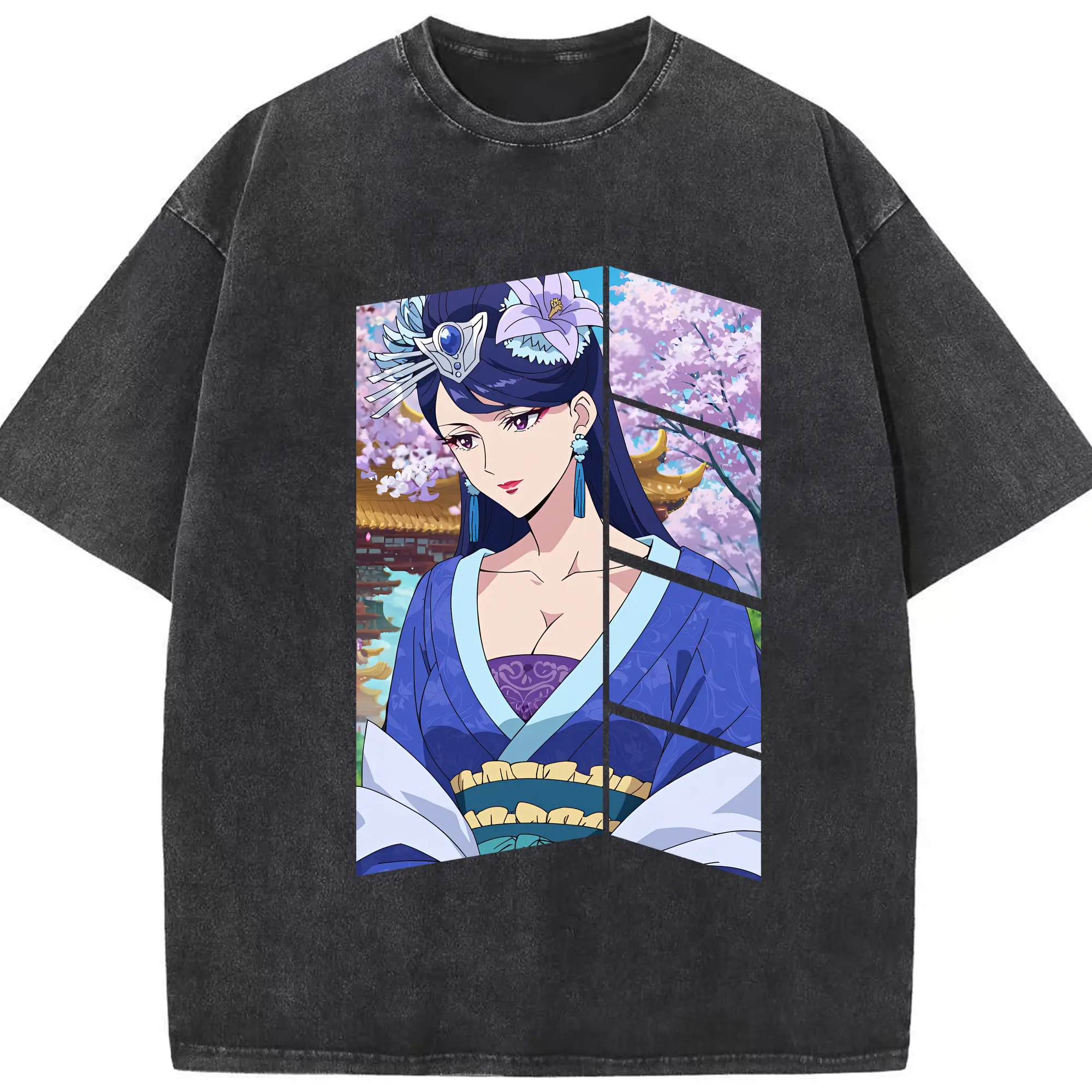 薬屋のひとりごと グッズ,梨花妃 - 綿100％ ヴィンテージ風 半袖Tシャツ ・ フロントプリント ・ 柔らか肌触り ・ 通気性 快適 ・ スポーツ カジュアル 外出用