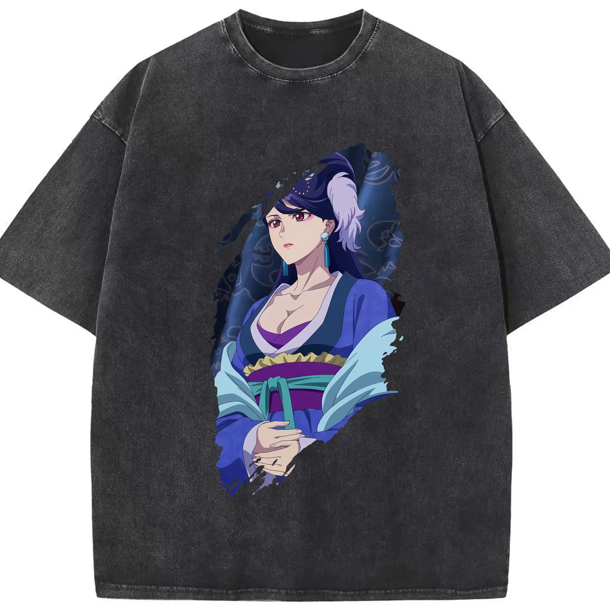 薬屋のひとりごと グッズ,梨花妃 - 綿100％ ヴィンテージ風 半袖Tシャツ ・ フロントプリント ・ 柔らか肌触り ・ 通気性 快適 ・ スポーツ カジュアル 外出用