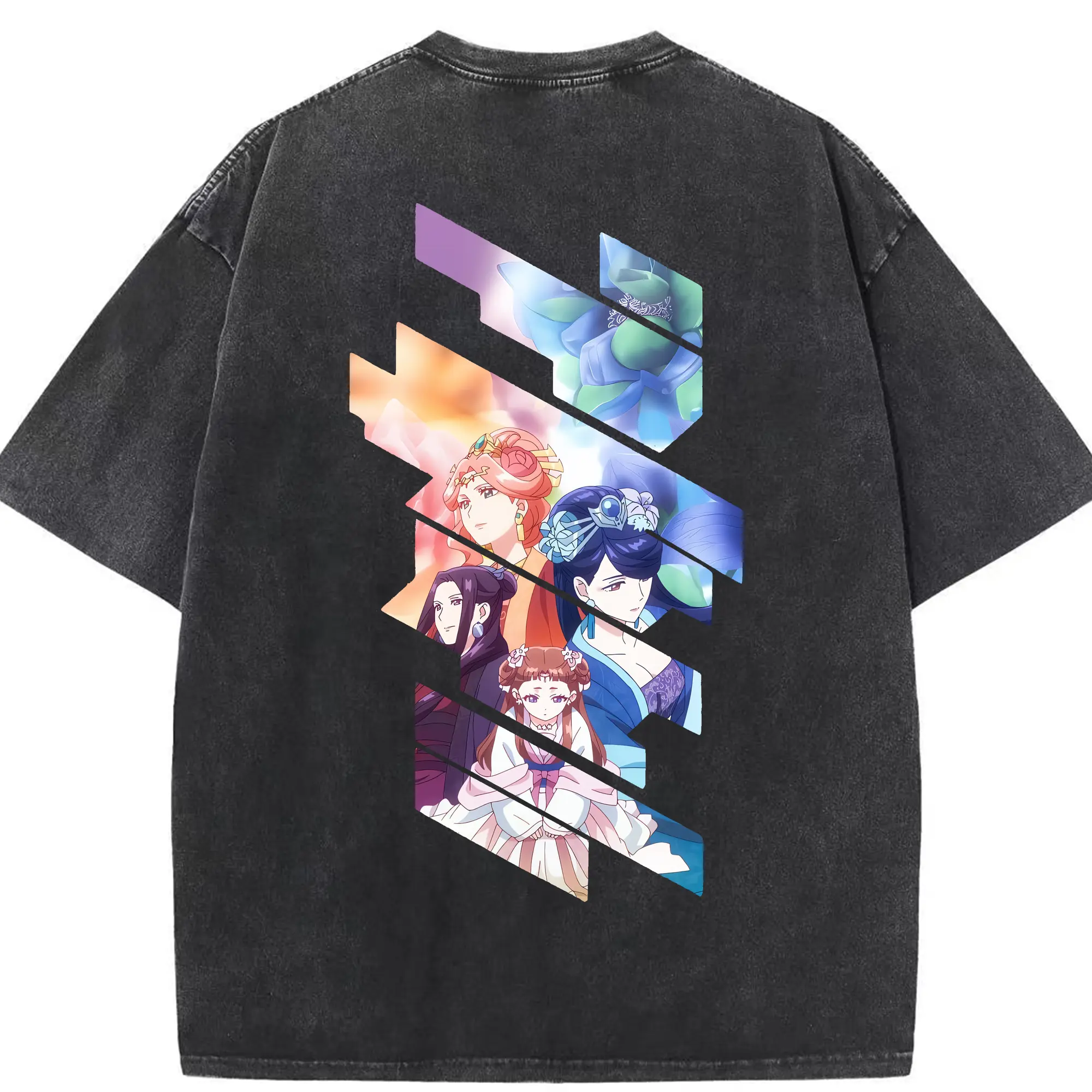 薬屋のひとりごと グッズ,梨花妃 - 綿100％ ヴィンテージ風 半袖Tシャツ ・ 背面プリント ・ 柔らか肌触り ・ 通気性 快適 ・ スポーツ カジュアル 外出用