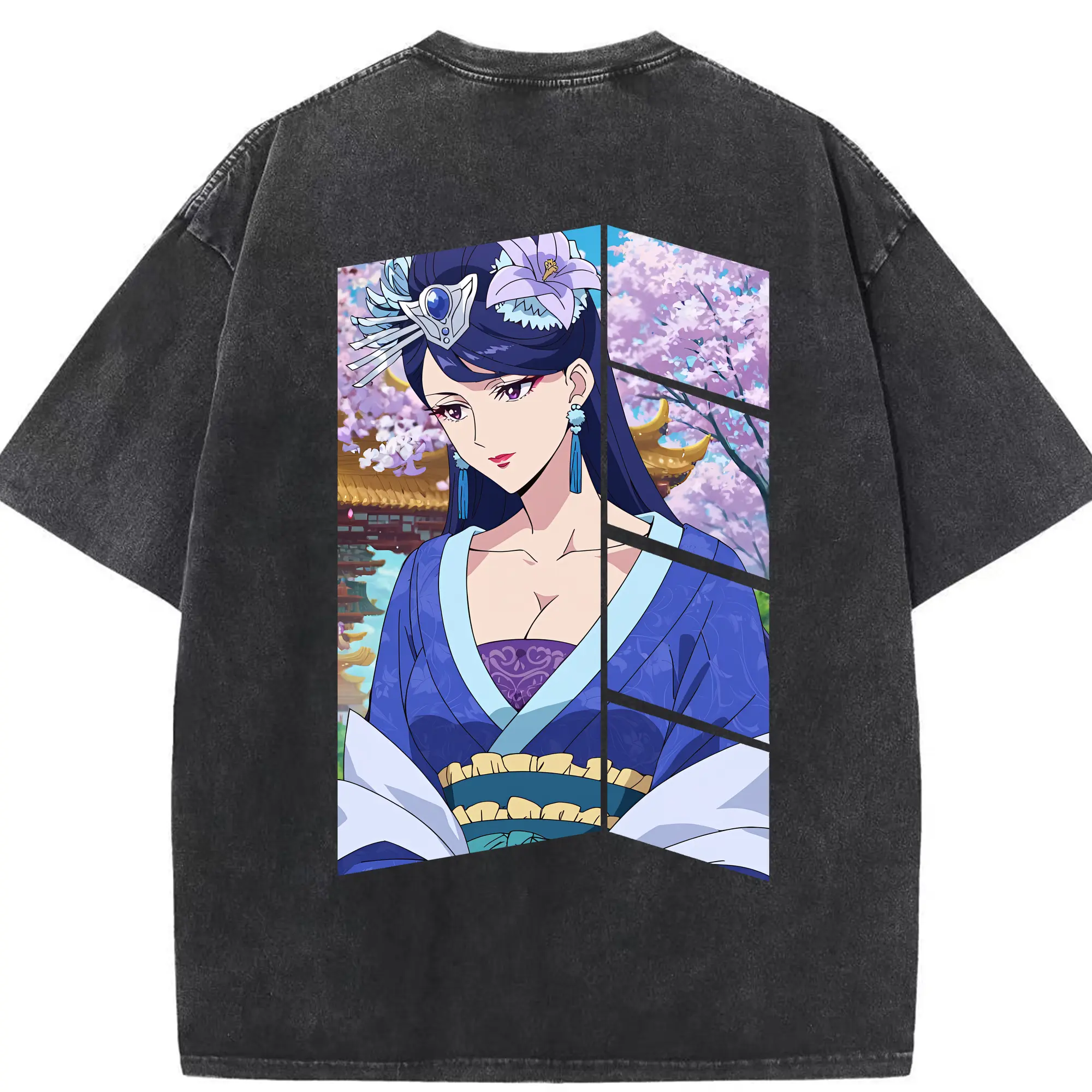 薬屋のひとりごと グッズ,梨花妃 - 綿100％ ヴィンテージ風 半袖Tシャツ ・ 背面プリント ・ 柔らか肌触り ・ 通気性 快適 ・ スポーツ カジュアル 外出用