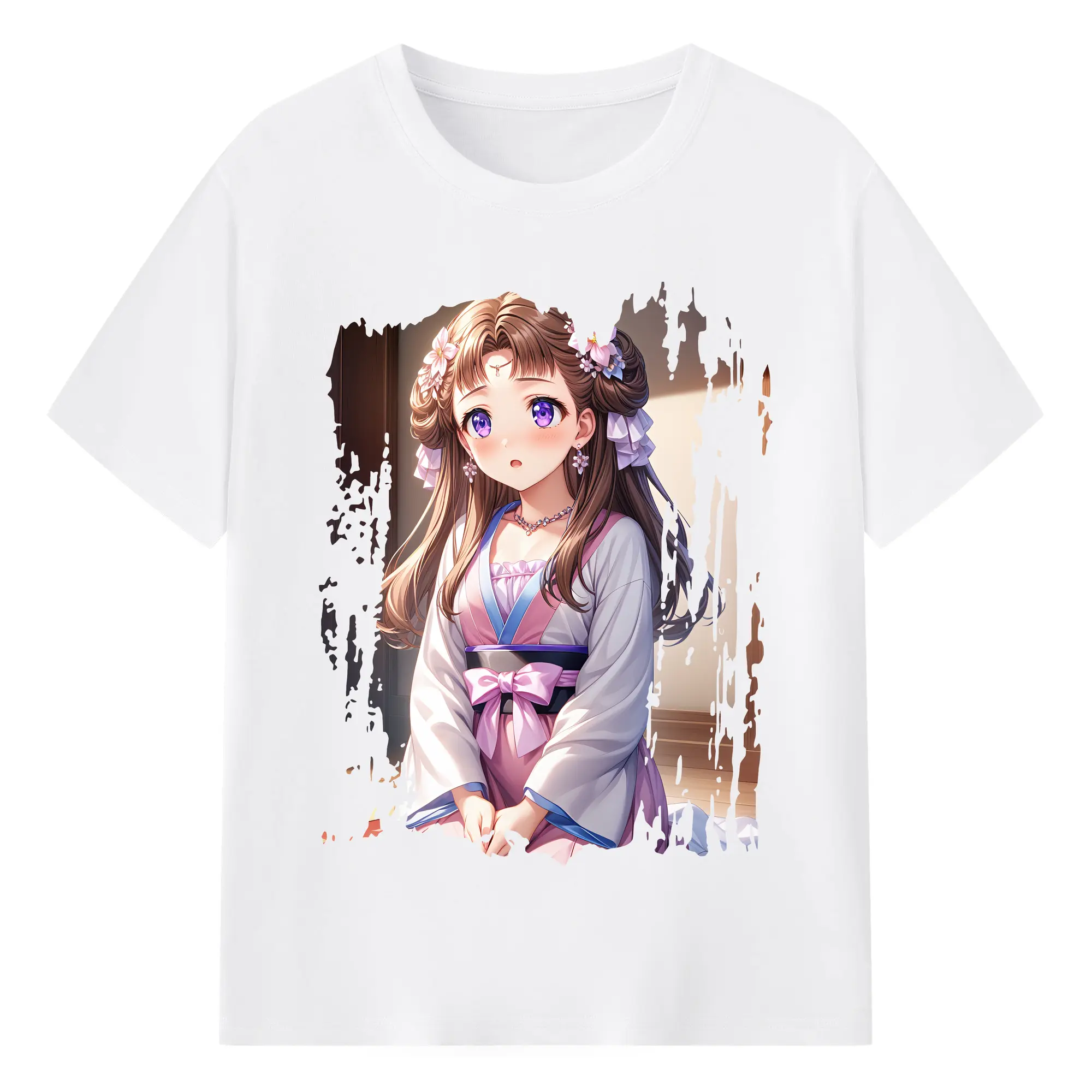 薬屋のひとりごと グッズ,里樹妃 - 綿100％ 半袖Tシャツ ・ フロントプリント ・ 快適 通気性 ・ 日常使い 散歩 スポーツ用