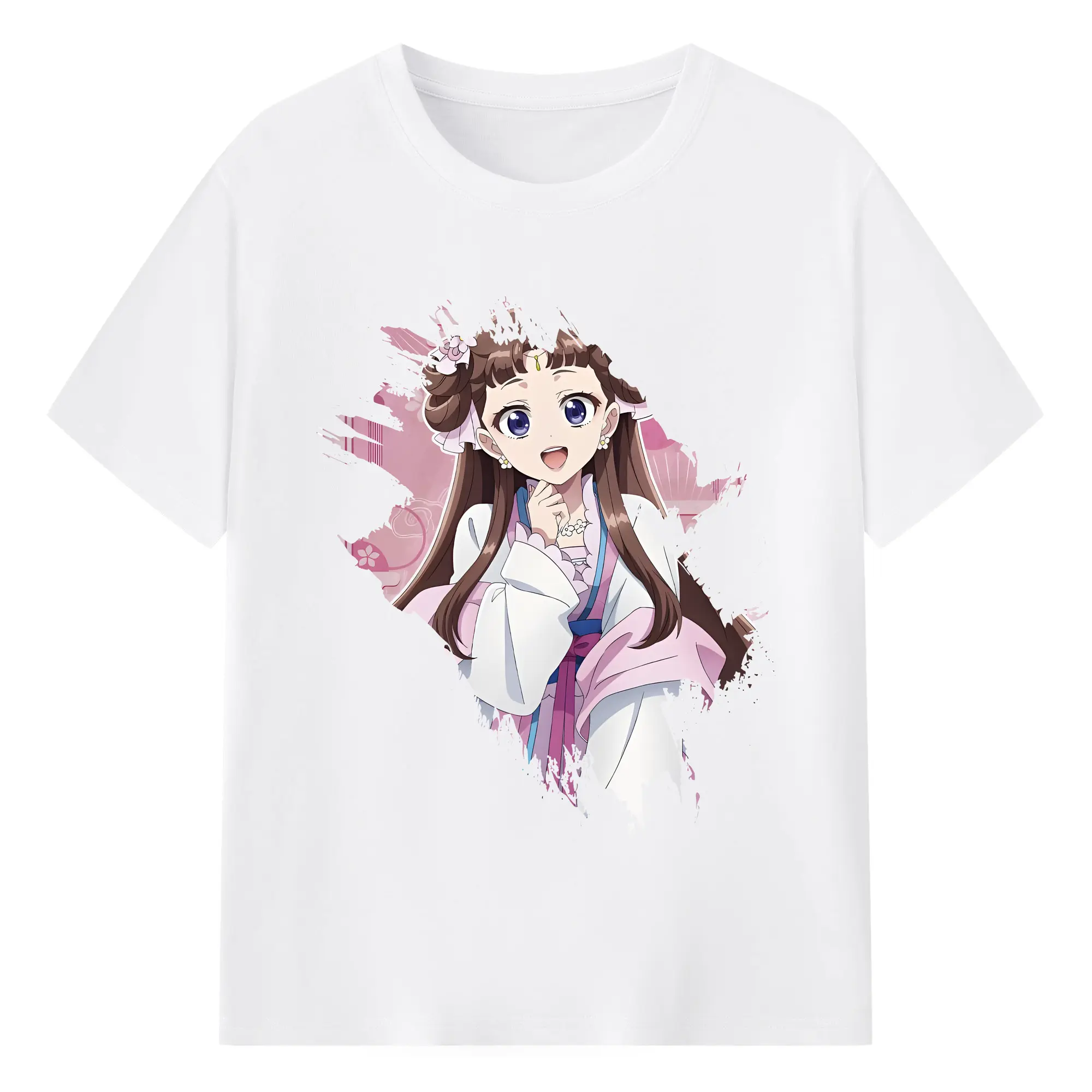薬屋のひとりごと グッズ,里樹妃 - 綿100％ 半袖Tシャツ ・ フロントプリント ・ 快適 通気性 ・ 日常使い 散歩 スポーツ用