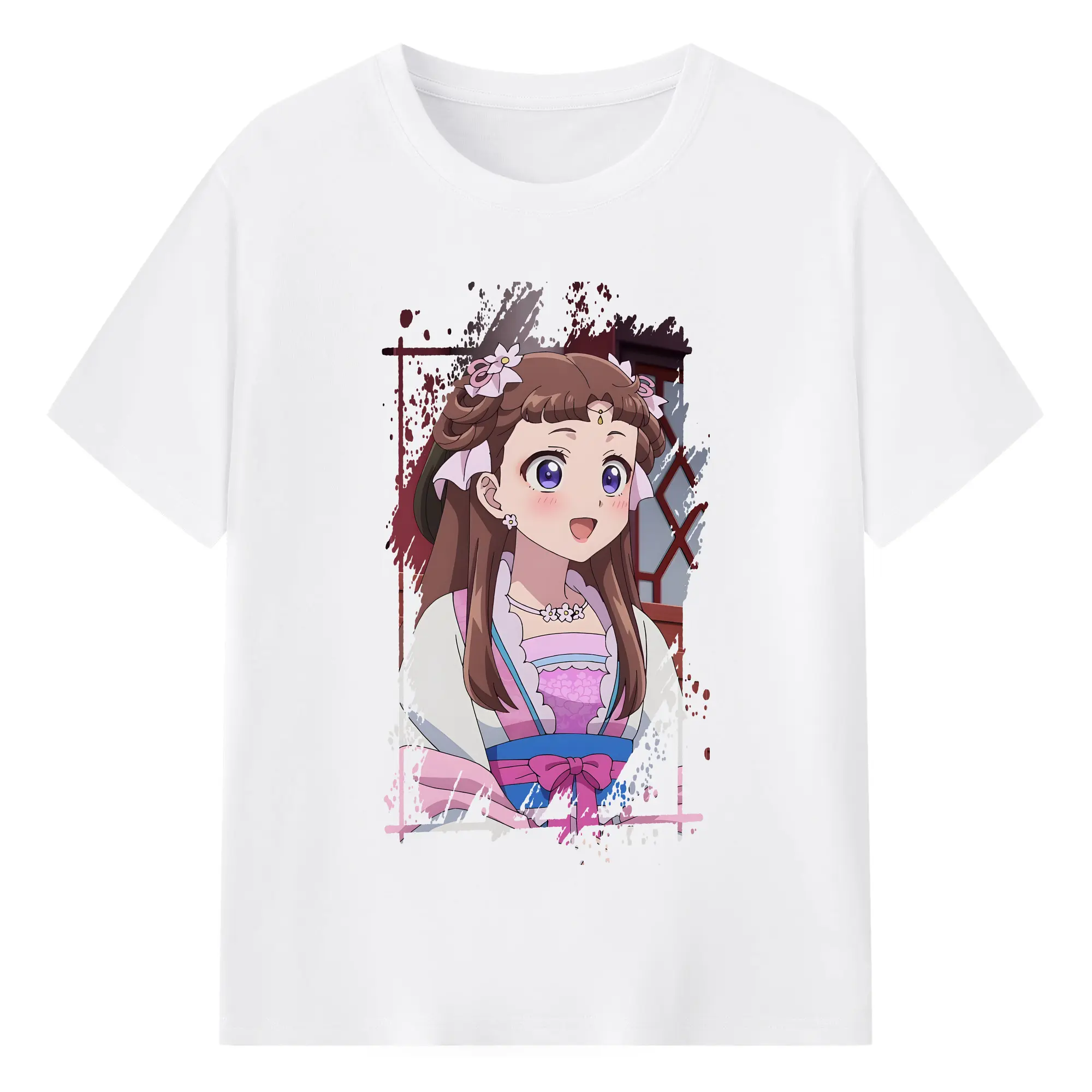 薬屋のひとりごと グッズ,里樹妃 - 綿100％ 半袖Tシャツ ・ フロントプリント ・ 快適 通気性 ・ 日常使い 散歩 スポーツ用