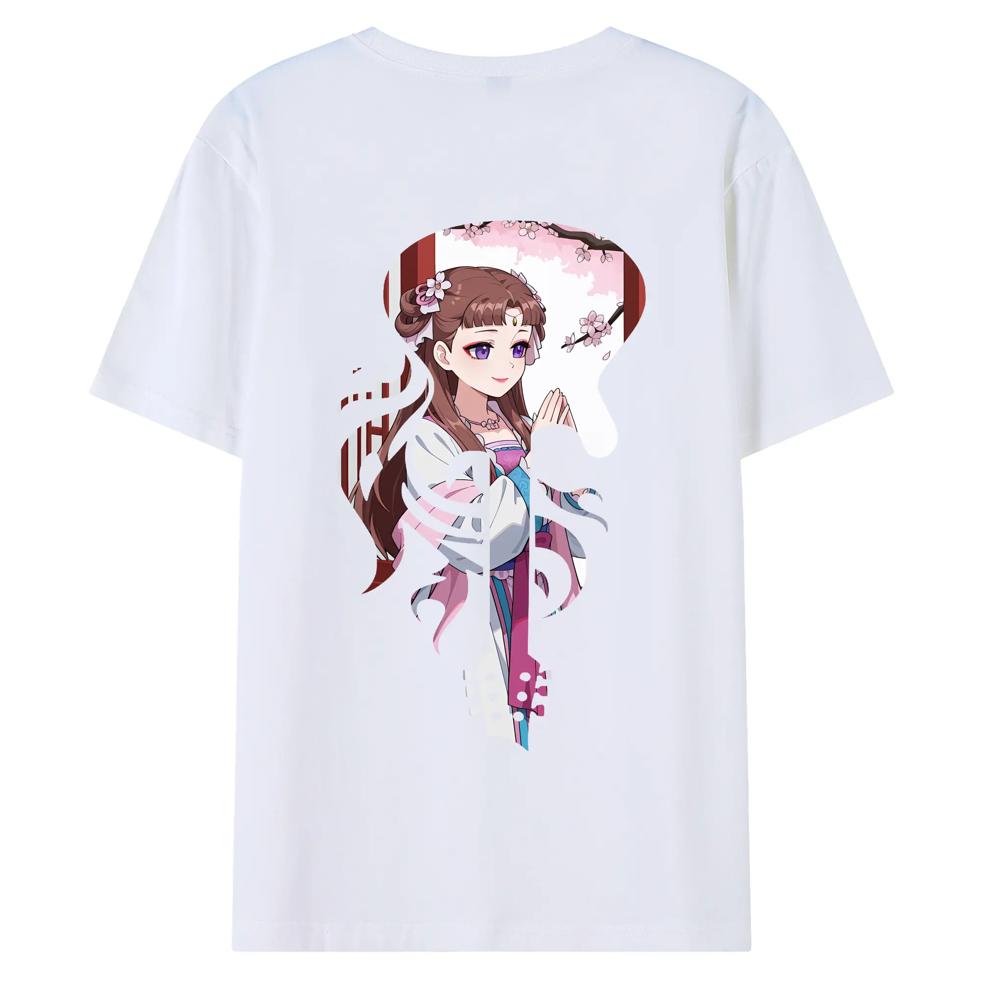 薬屋のひとりごと グッズ,里樹妃 - 綿100％ 半袖Tシャツ ・ バックプリント ・ 快適 通気性 ・ 日常使い 散歩 スポーツ用