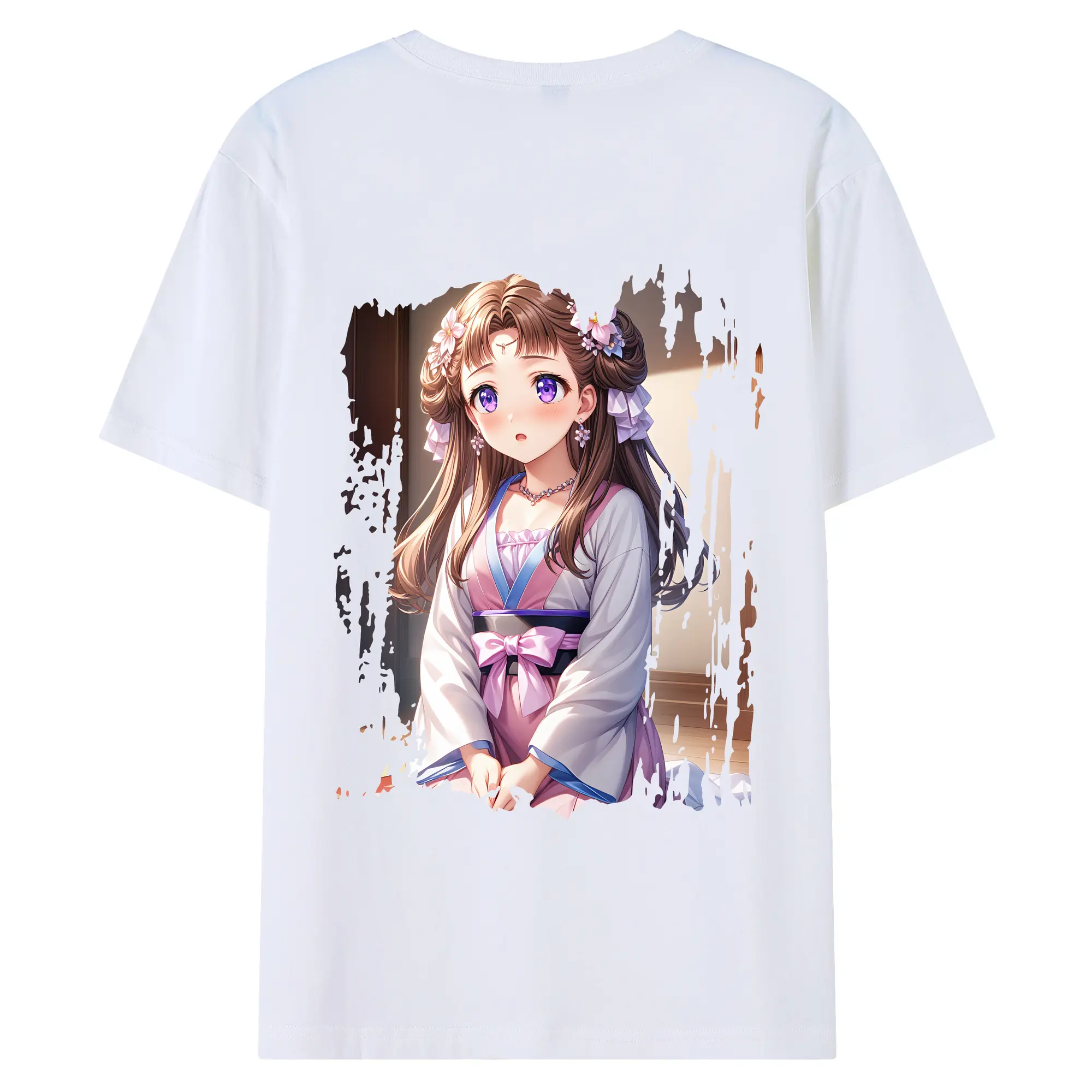 薬屋のひとりごと グッズ,里樹妃 - 綿100％ 半袖Tシャツ ・ バックプリント ・ 快適 通気性 ・ 日常使い 散歩 スポーツ用