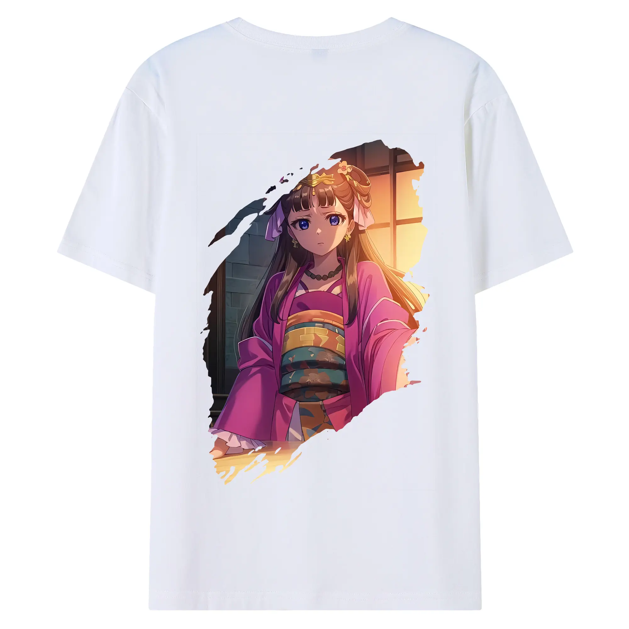 薬屋のひとりごと グッズ,里樹妃 - 綿100％ 半袖Tシャツ ・ バックプリント ・ 快適 通気性 ・ 日常使い 散歩 スポーツ用