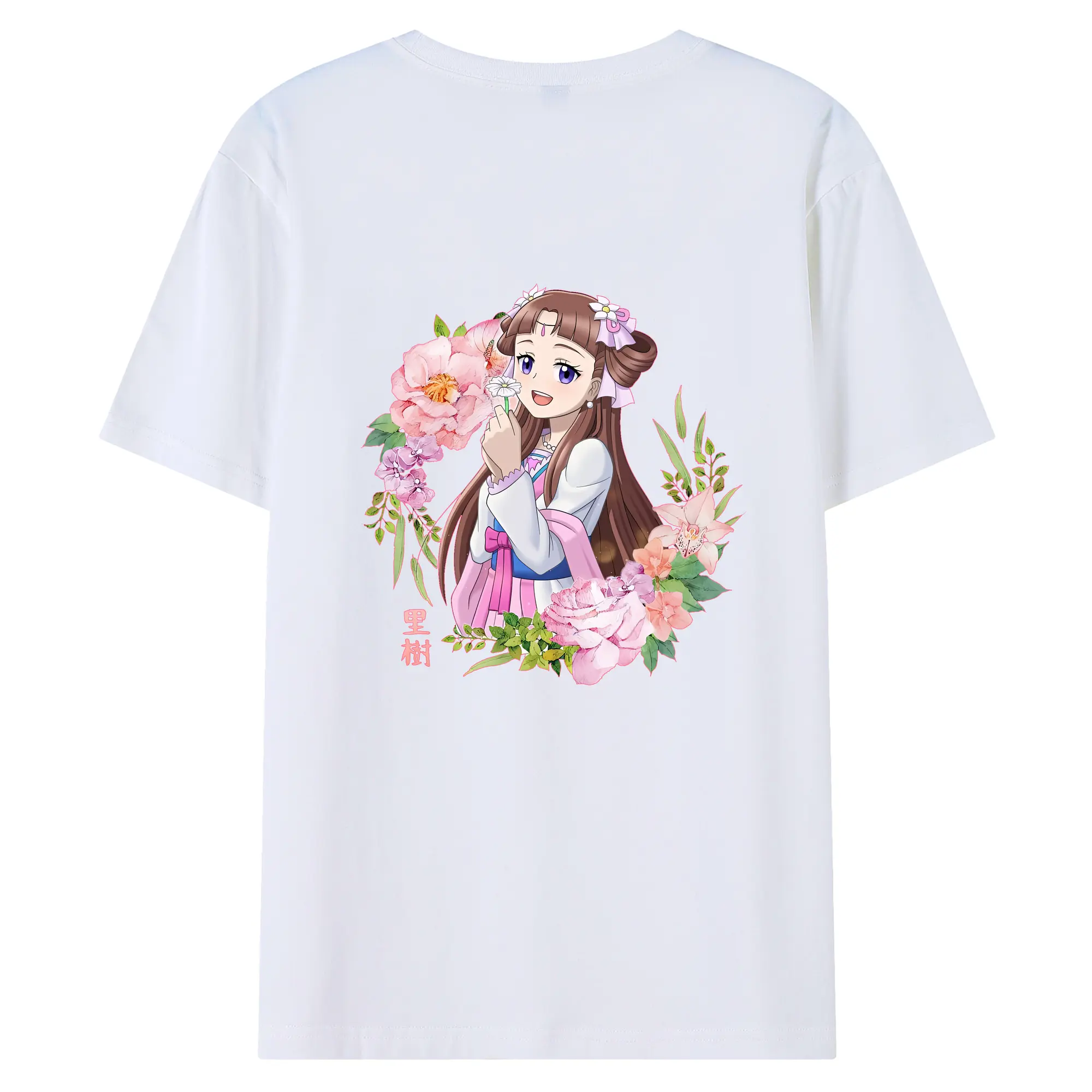 薬屋のひとりごと グッズ,里樹妃 - 綿100％ 半袖Tシャツ ・ バックプリント ・ 快適 通気性 ・ 日常使い 散歩 スポーツ用