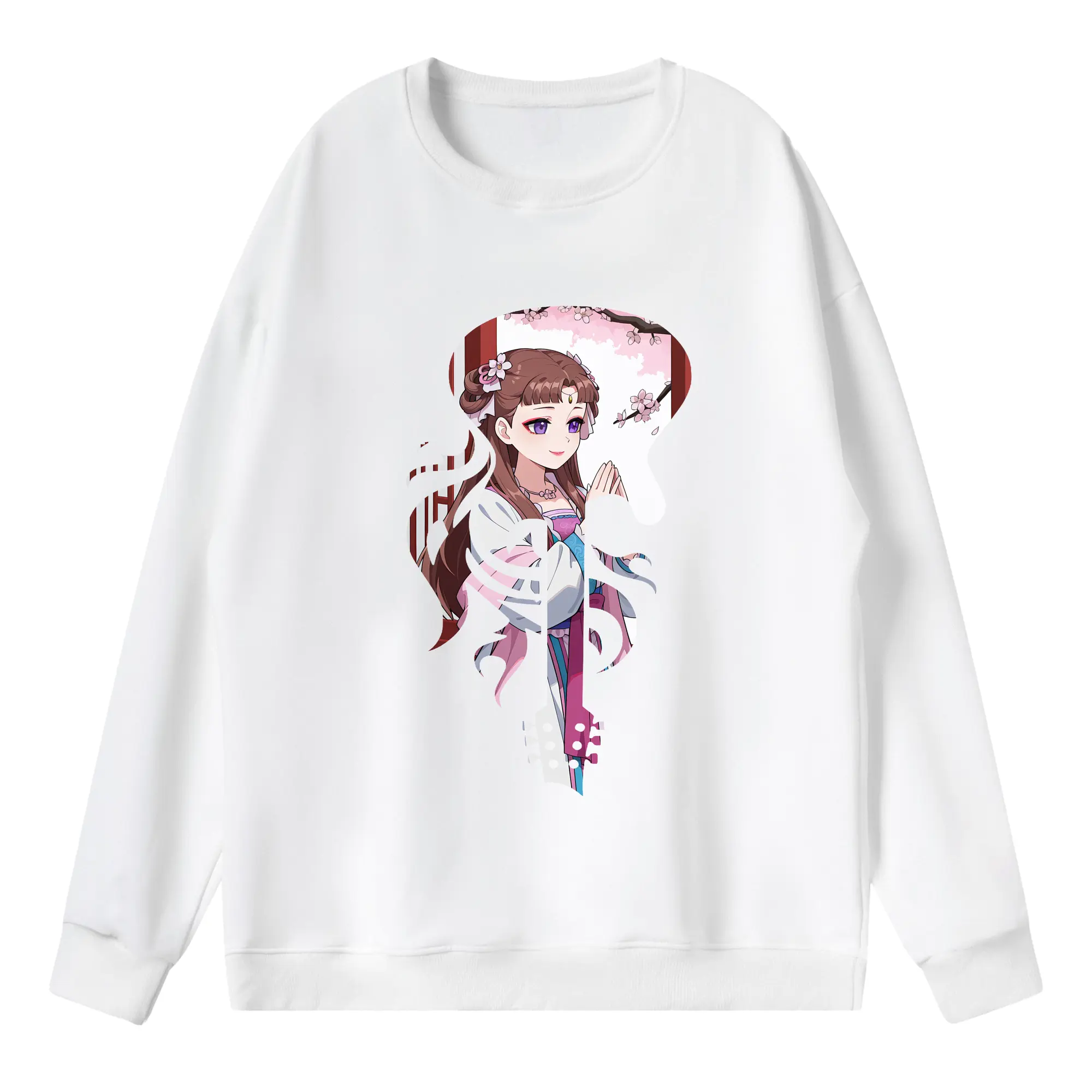 薬屋のひとりごと グッズ,里樹妃 - 薄手 クルーネック スウェット 裏毛260g · ポリエステル 春秋向け カジュアル 男女兼用 · トレーナー デイリー スポーツ 散歩に最適