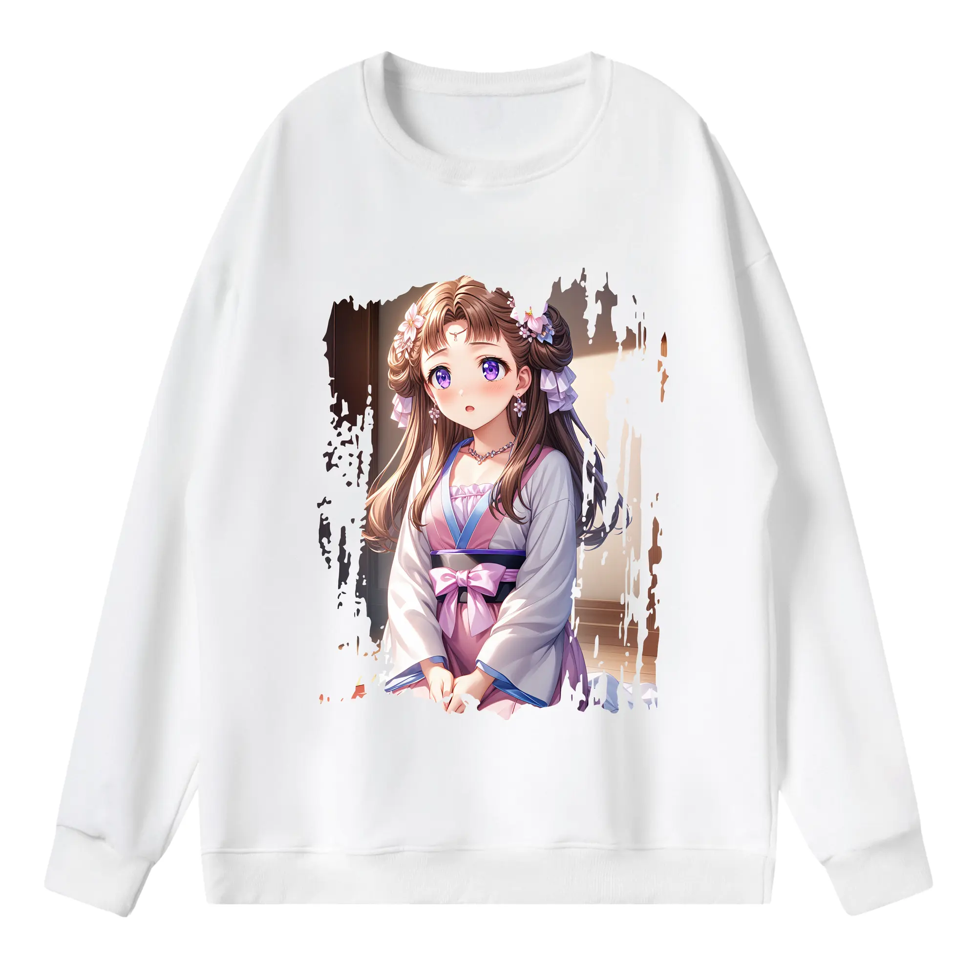 薬屋のひとりごと グッズ,里樹妃 - 薄手 クルーネック スウェット 裏毛260g · ポリエステル 春秋向け カジュアル 男女兼用 · トレーナー デイリー スポーツ 散歩に最適