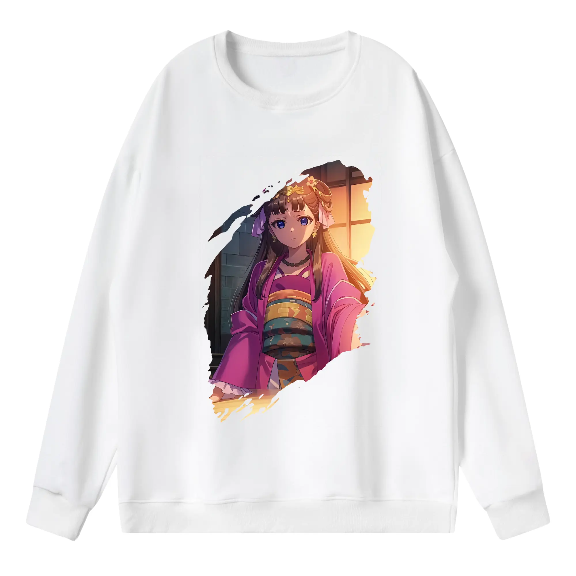 薬屋のひとりごと グッズ,里樹妃 - 薄手 クルーネック スウェット 裏毛260g · ポリエステル 春秋向け カジュアル 男女兼用 · トレーナー デイリー スポーツ 散歩に最適